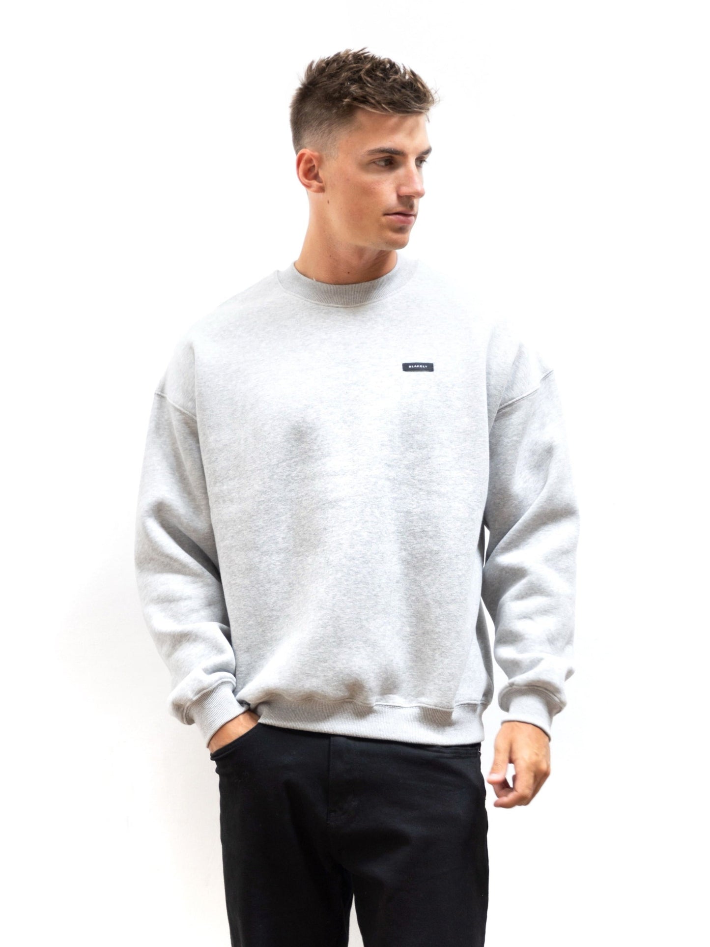 Otis Relaxed Sweater - Marl Grey