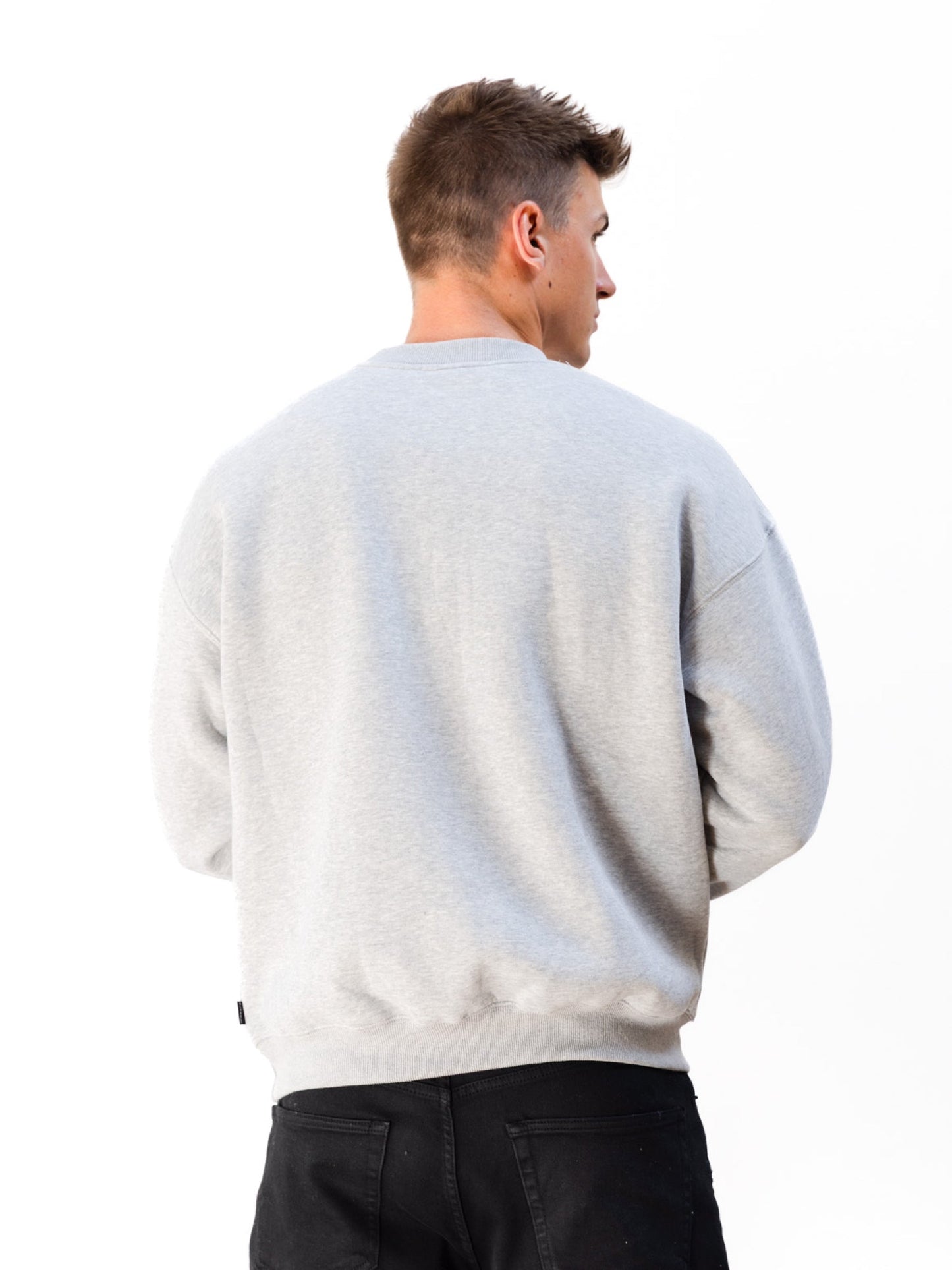 Logo Relaxed Sweater - Marl Grey