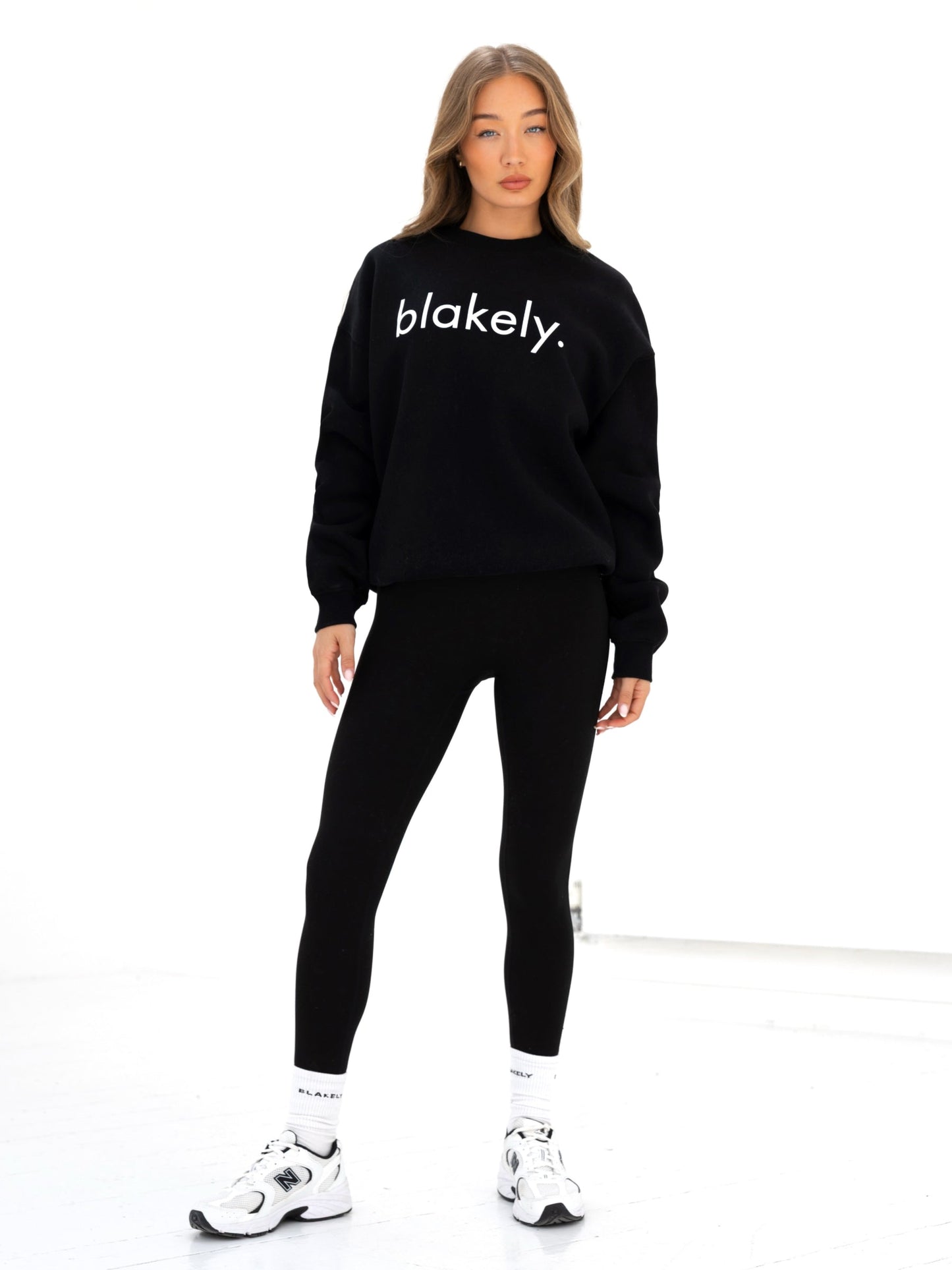Logo Oversized Sweater - Black