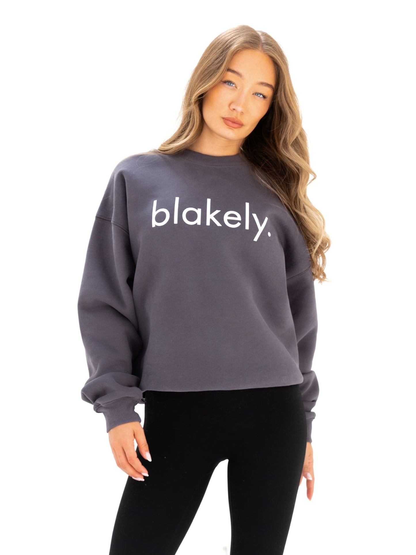 Logo Oversized Sweater - Charcoal