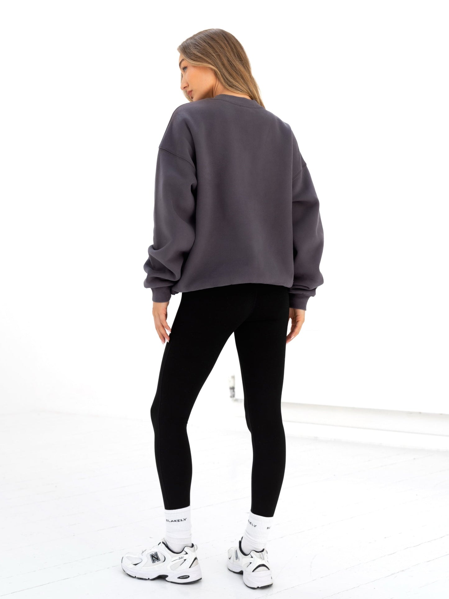 Logo Oversized Sweater - Charcoal