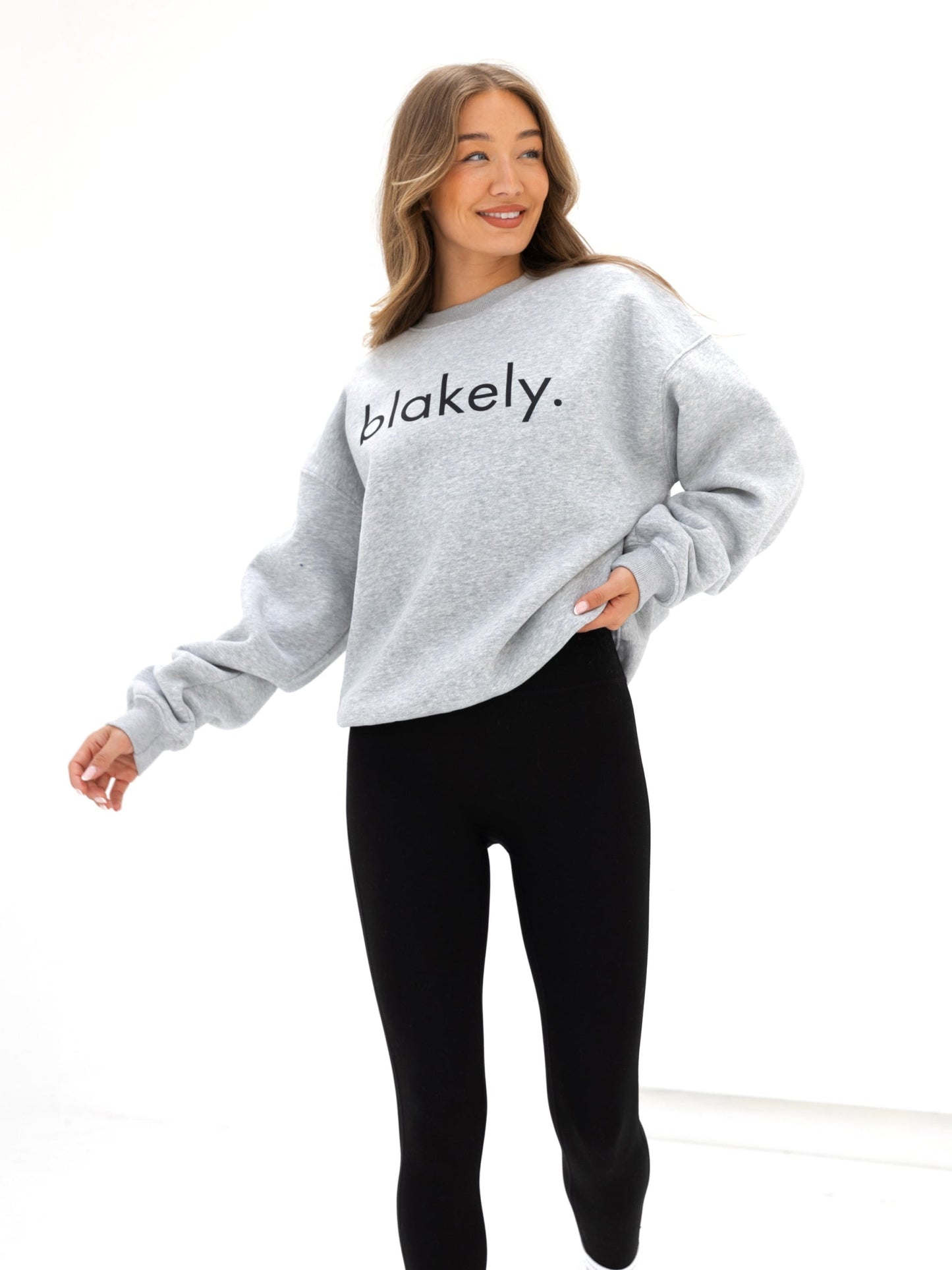 Logo Oversized Sweater - Marl Grey