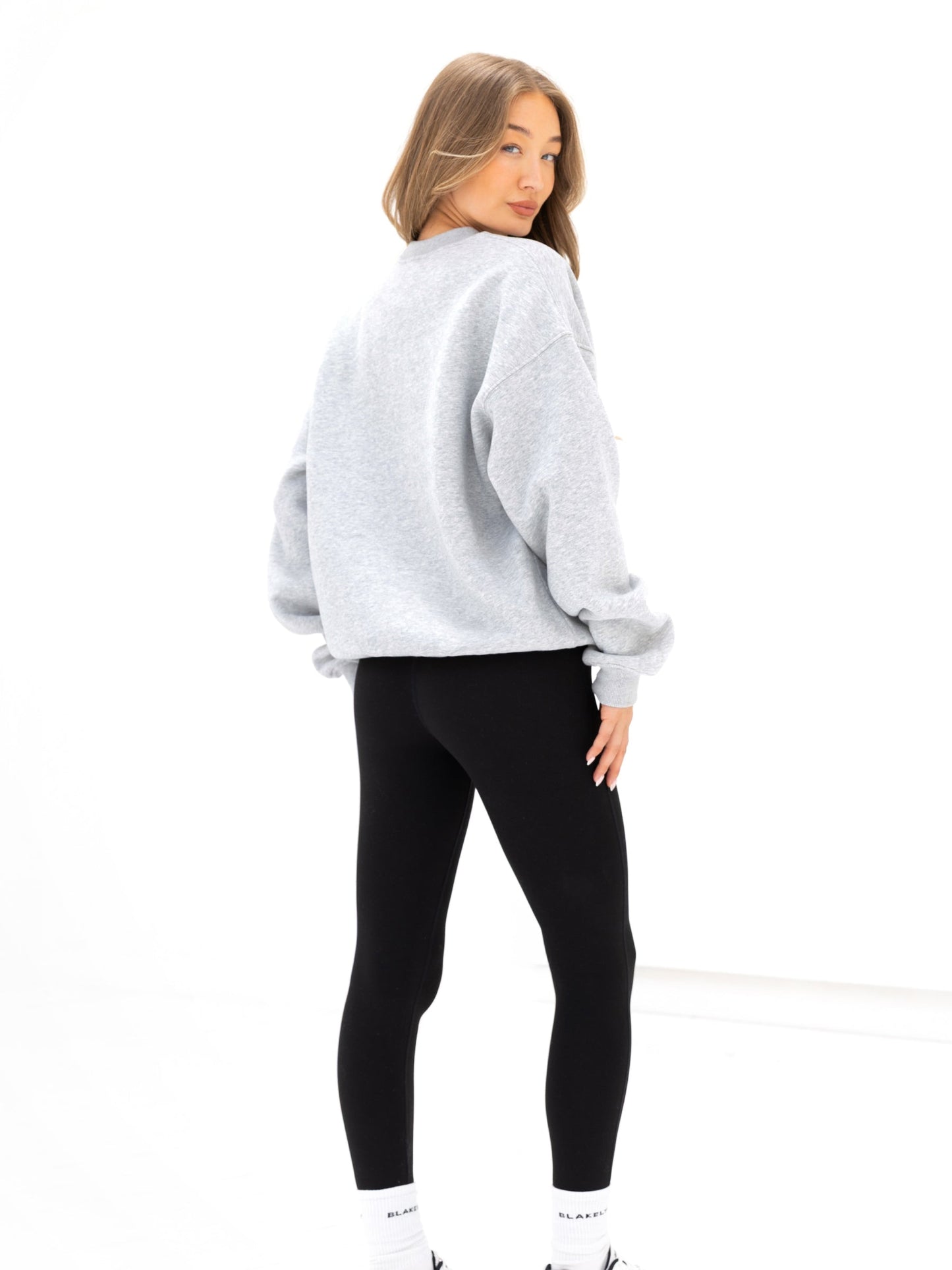 Logo Oversized Sweater - Marl Grey