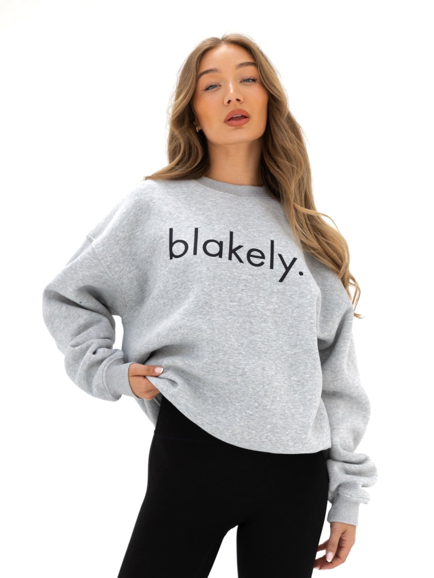 Logo Oversized Sweater - Marl Grey