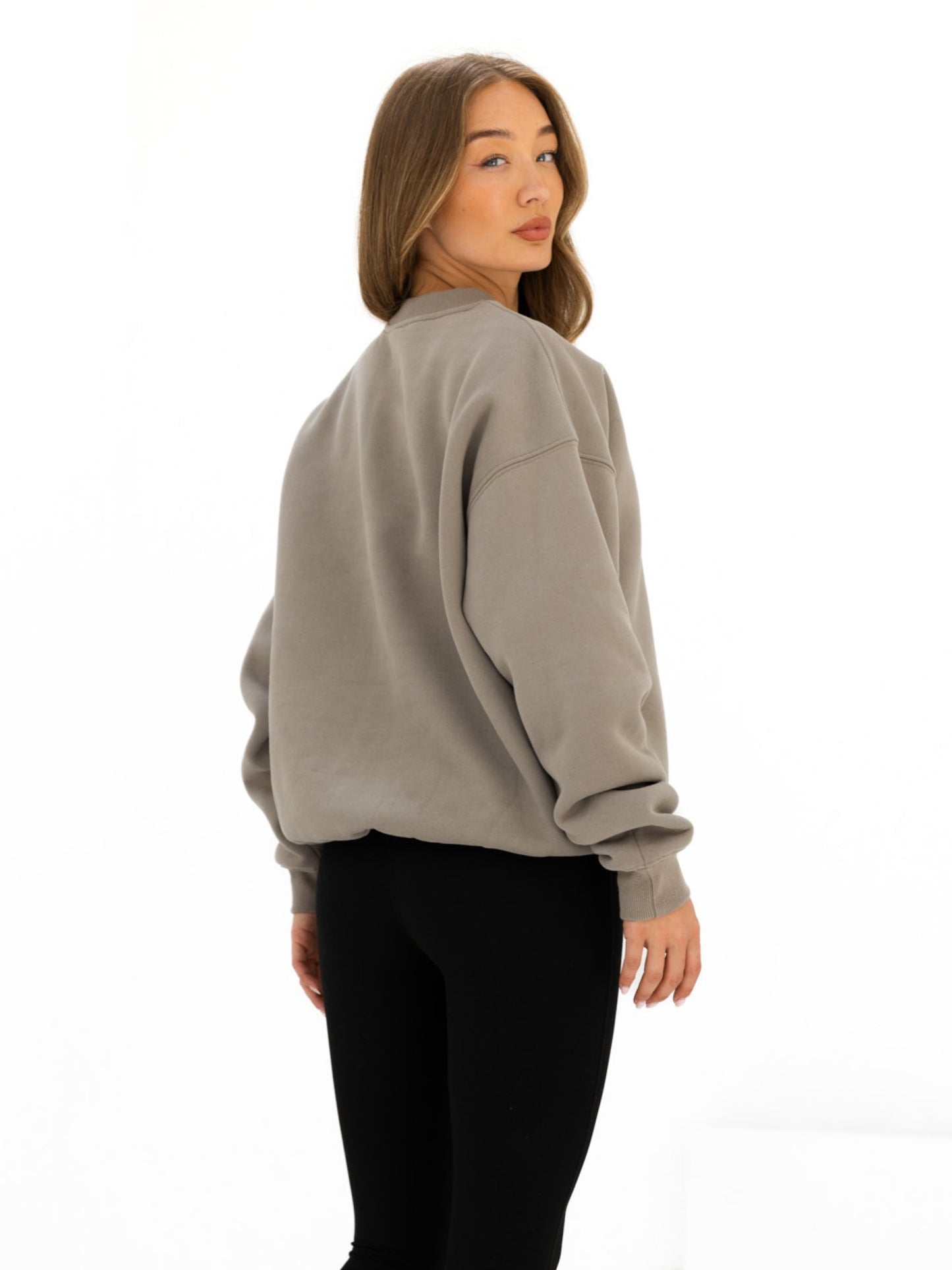 Logo Oversized Sweater - Washed Khaki