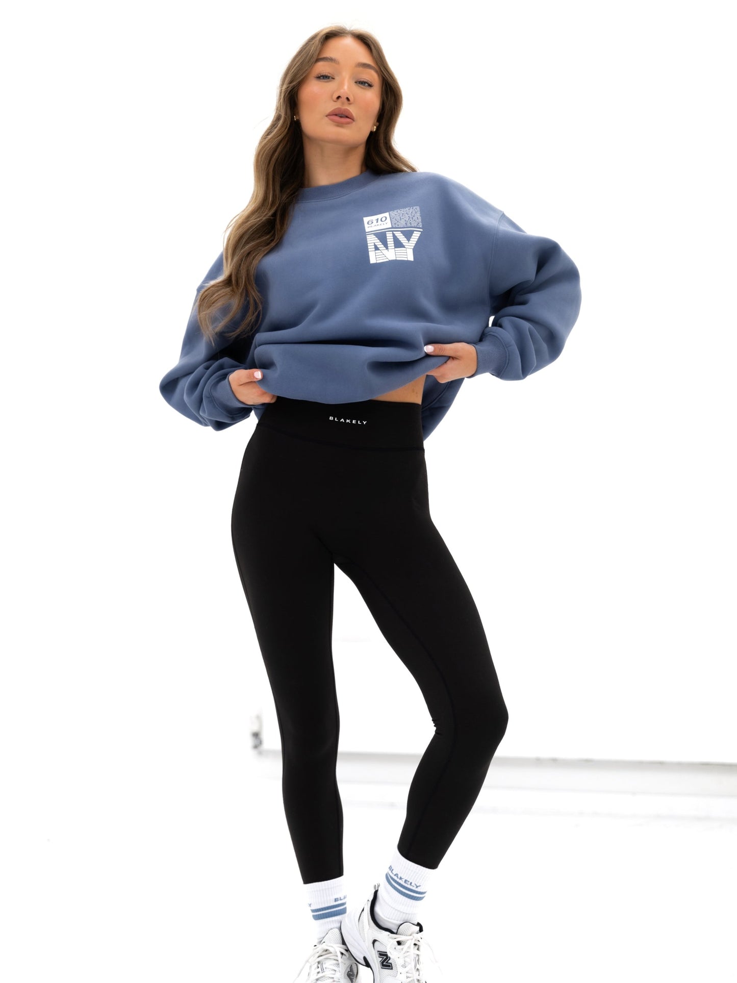 Brooklyn 610 Oversized Sweater - Mid Blue