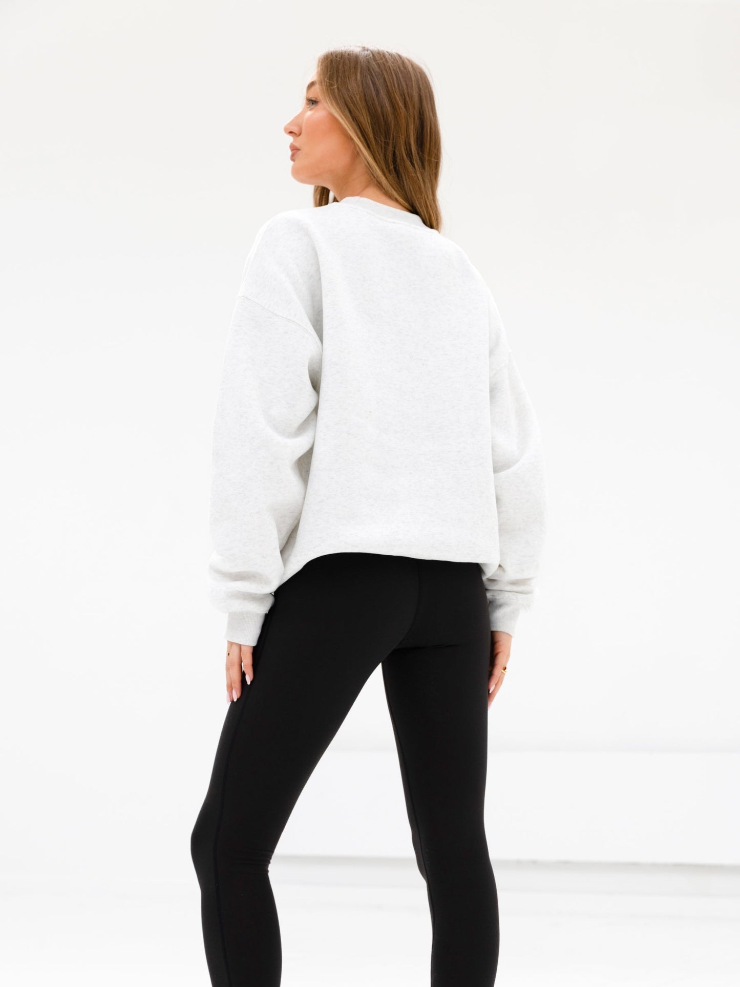 Brooklyn 610 Oversized Sweater - Marl White