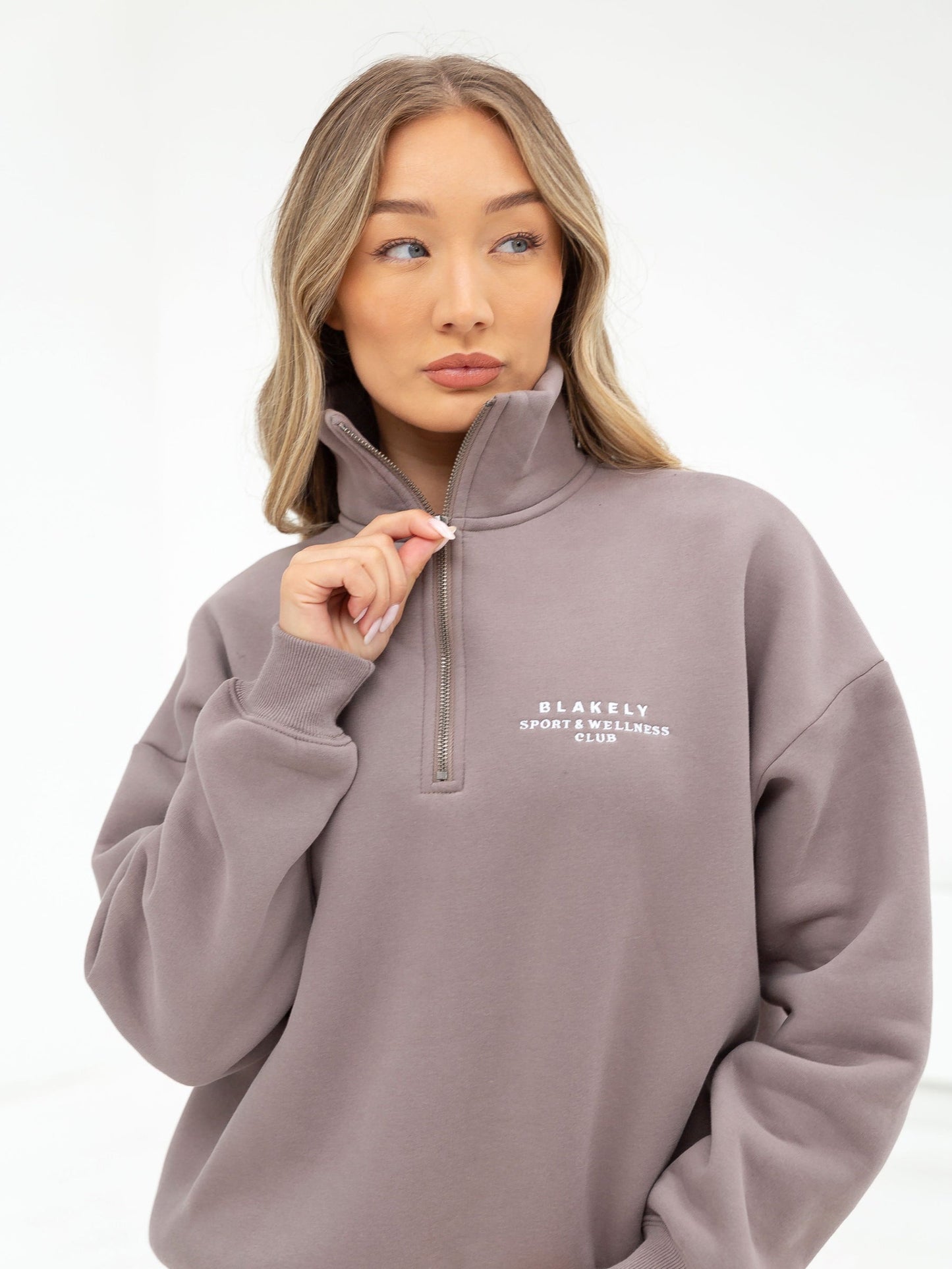 Ultimate 1/4 Zip Sweater - Pink Taupe