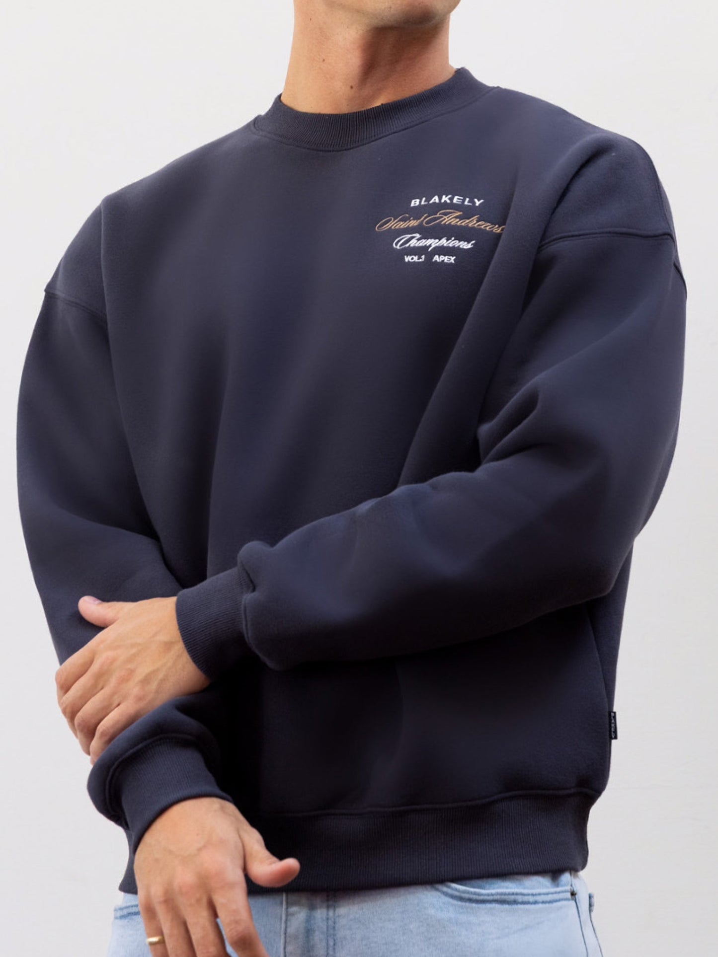 Legacy Relaxed Sweater - True Navy