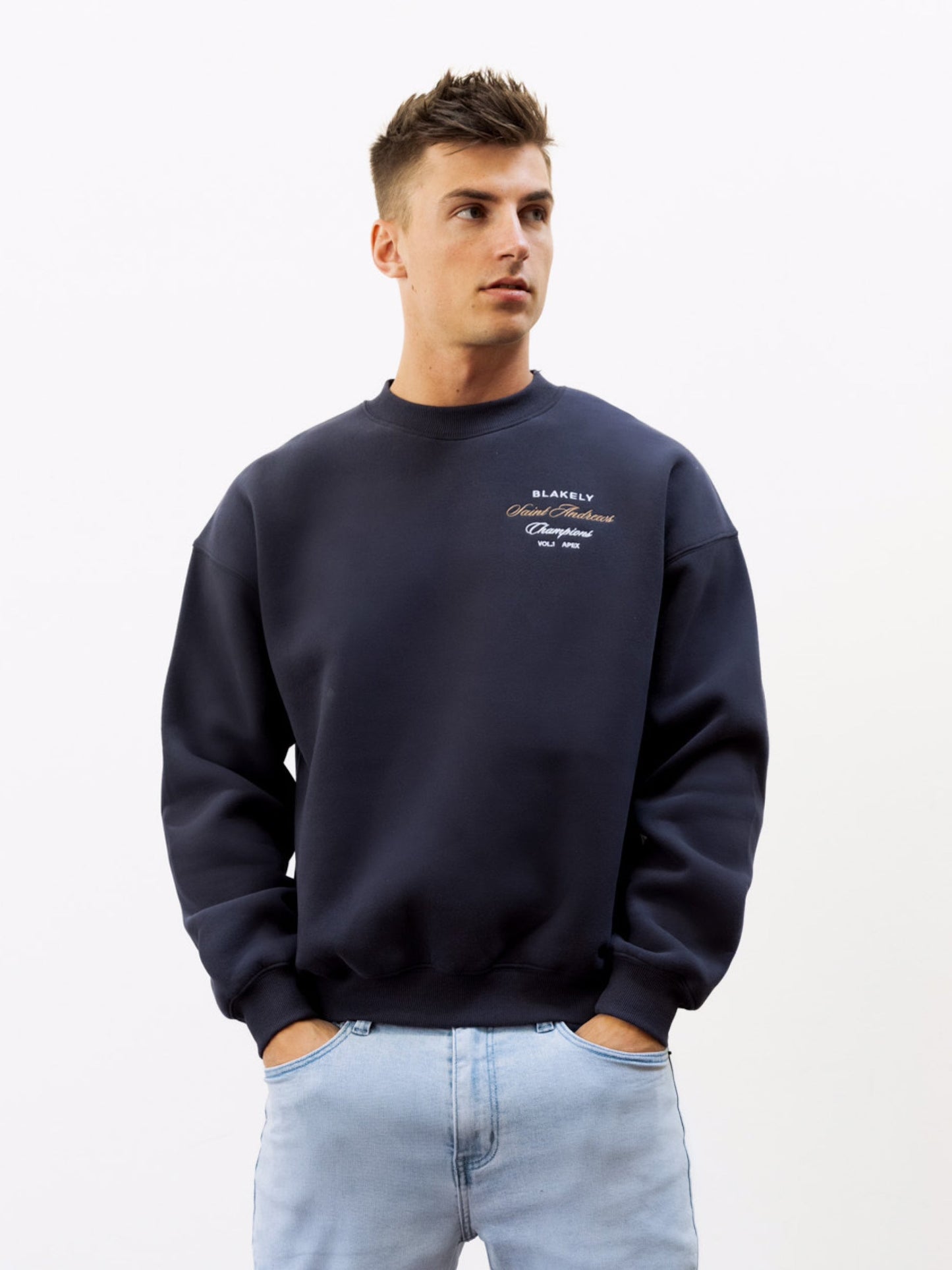 Legacy Relaxed Sweater - True Navy