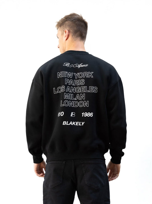 Apex City Relaxed Sweater - Black