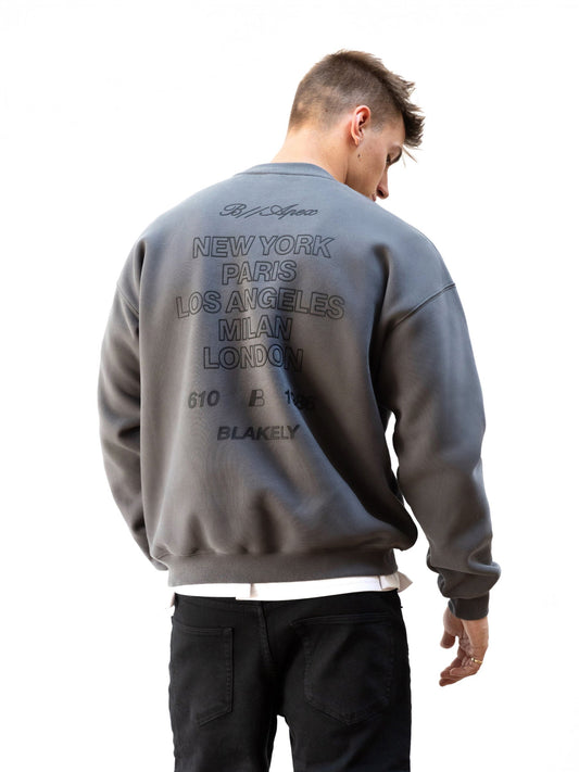 Apex City Relaxed Sweater - Charcoal