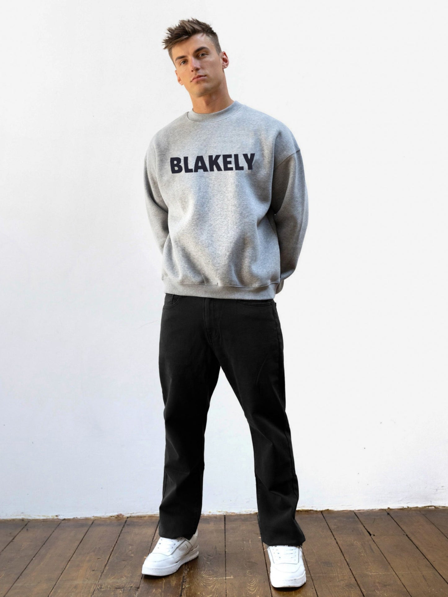 Studio Relaxed Sweater - Marl Grey