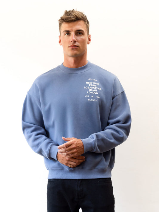Apex 610 Relaxed Sweater - Dusty Blue