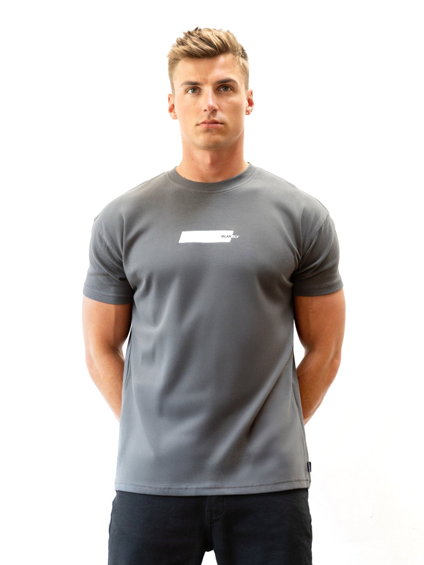 Kobe Italic Relaxed T-Shirt - Charcoal