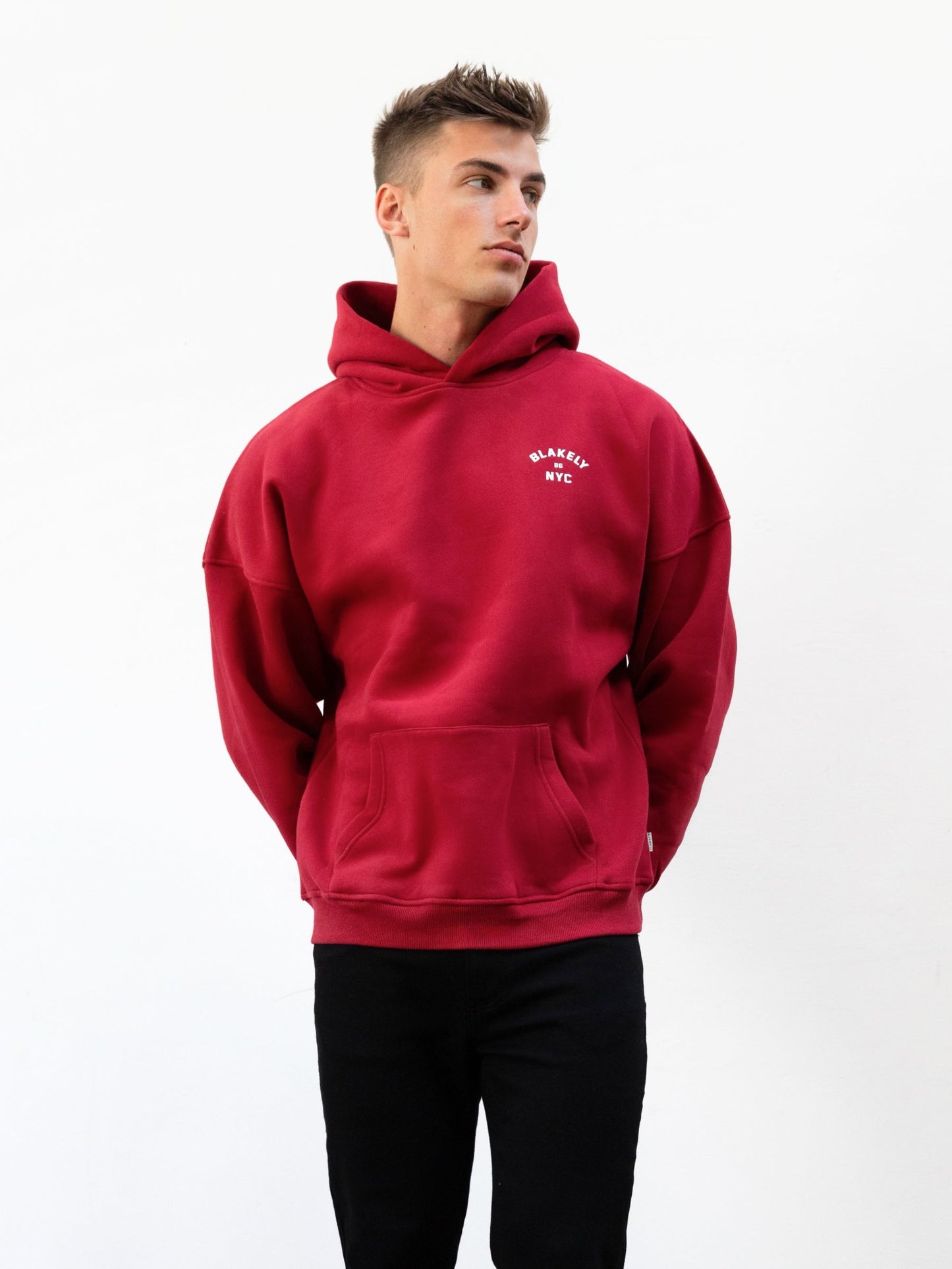 NYC Relaxed Hoodie - Red