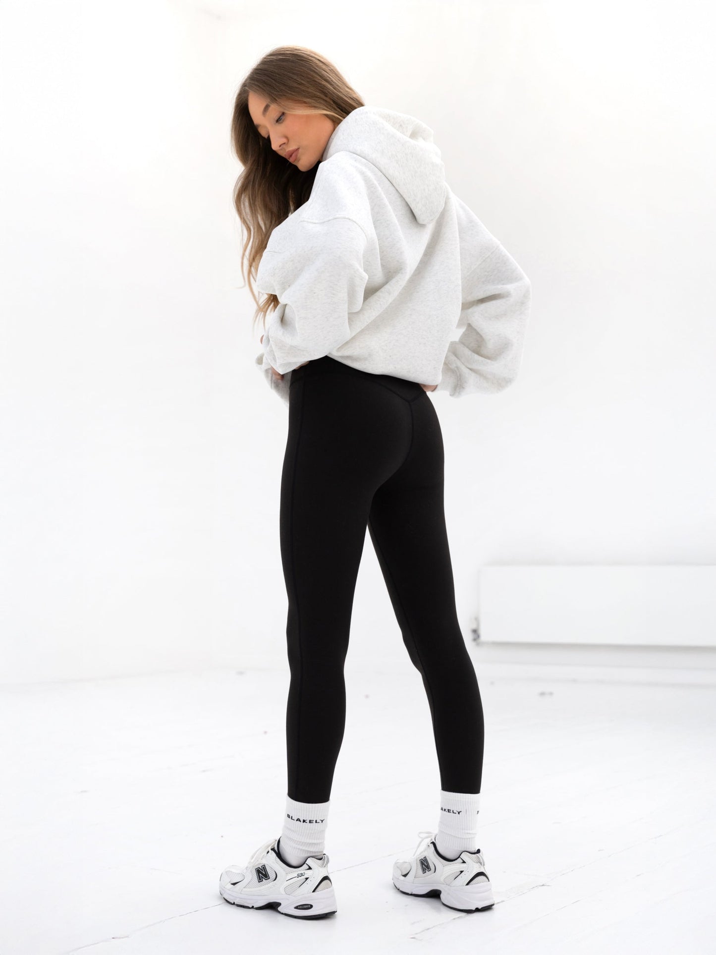 Melrose Oversized Hoodie - Marl White