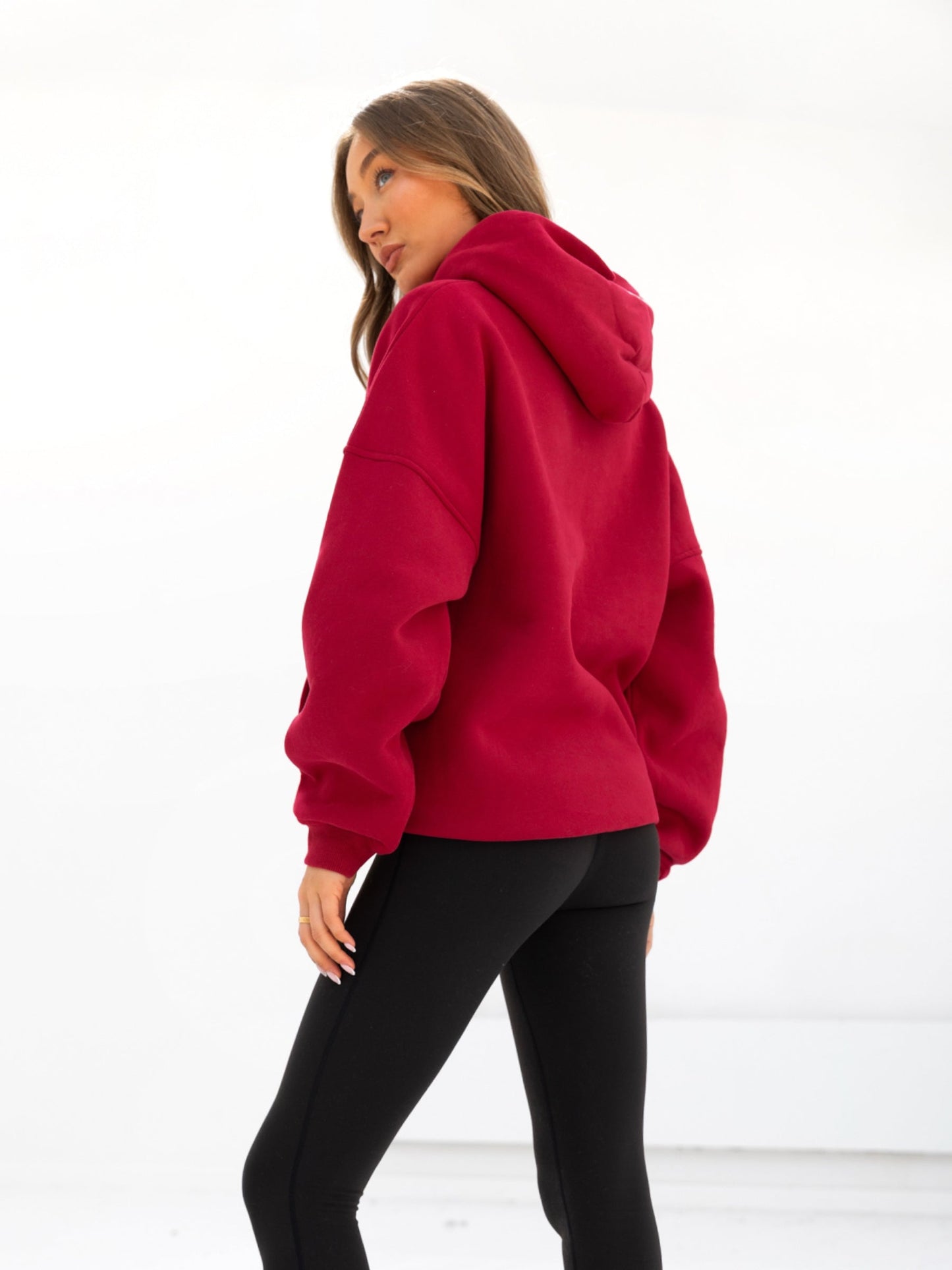 Melrose Oversized Hoodie - Cherry Red