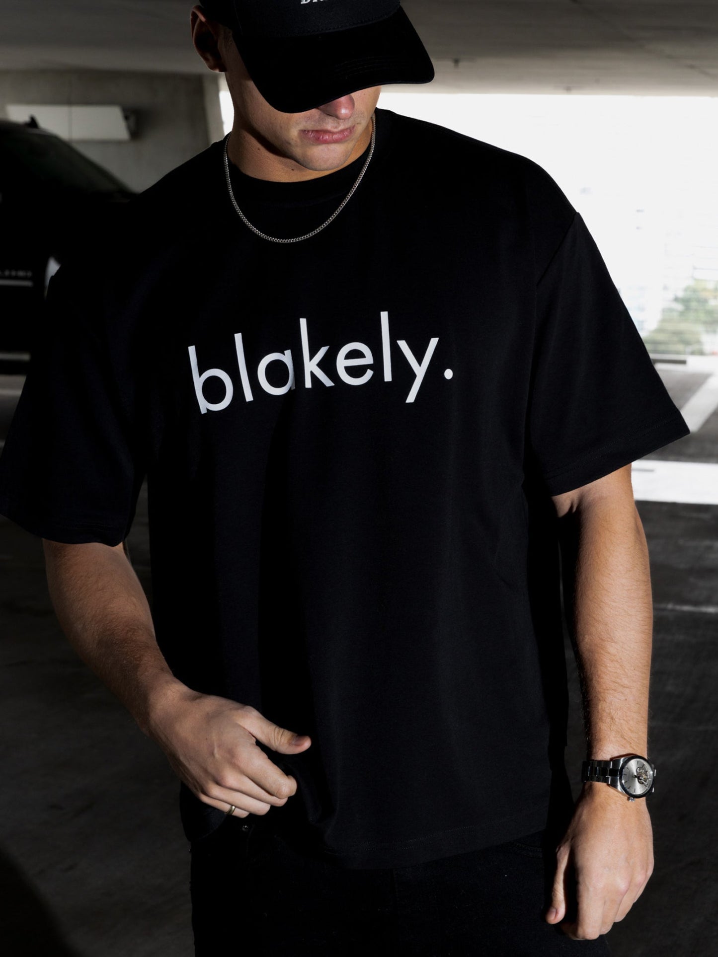 Logo Unfitted T-Shirt - Black