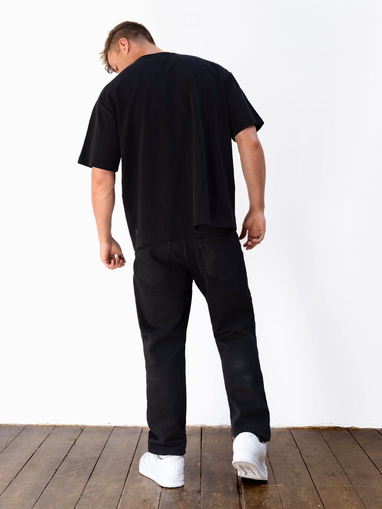 Logo Unfitted T-Shirt - Black