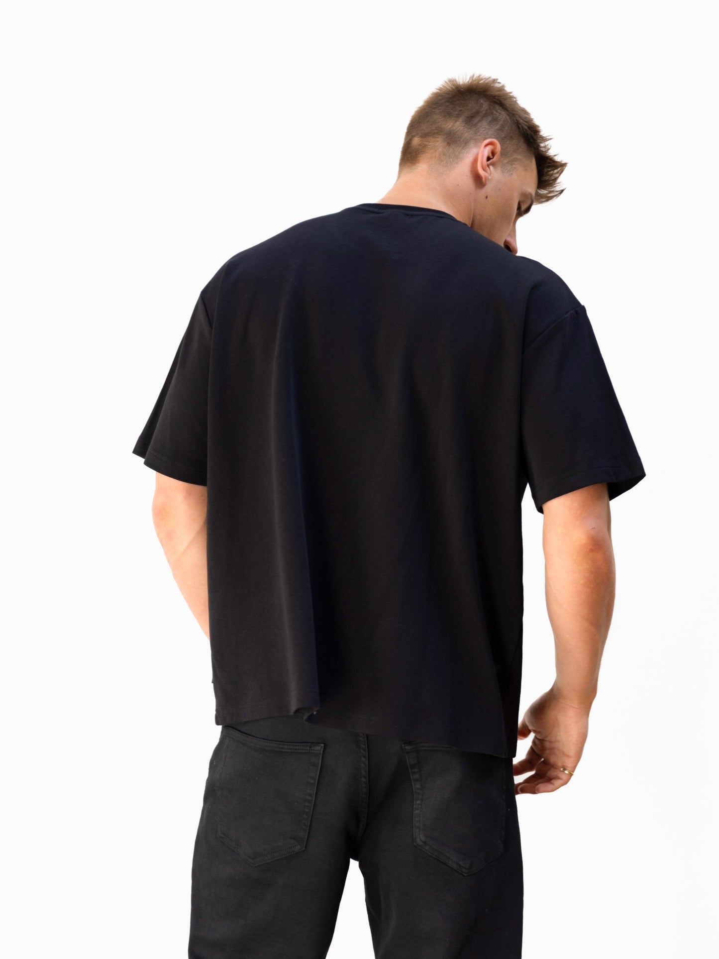 Logo Unfitted T-Shirt - Black