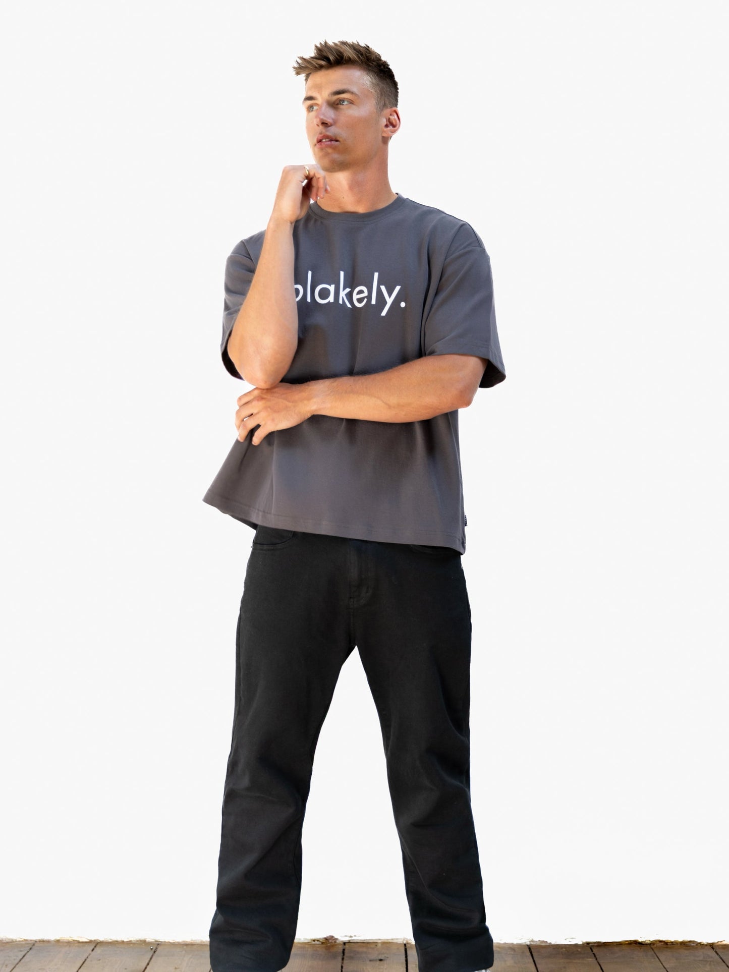 Logo Unfitted T-Shirt - Charcoal