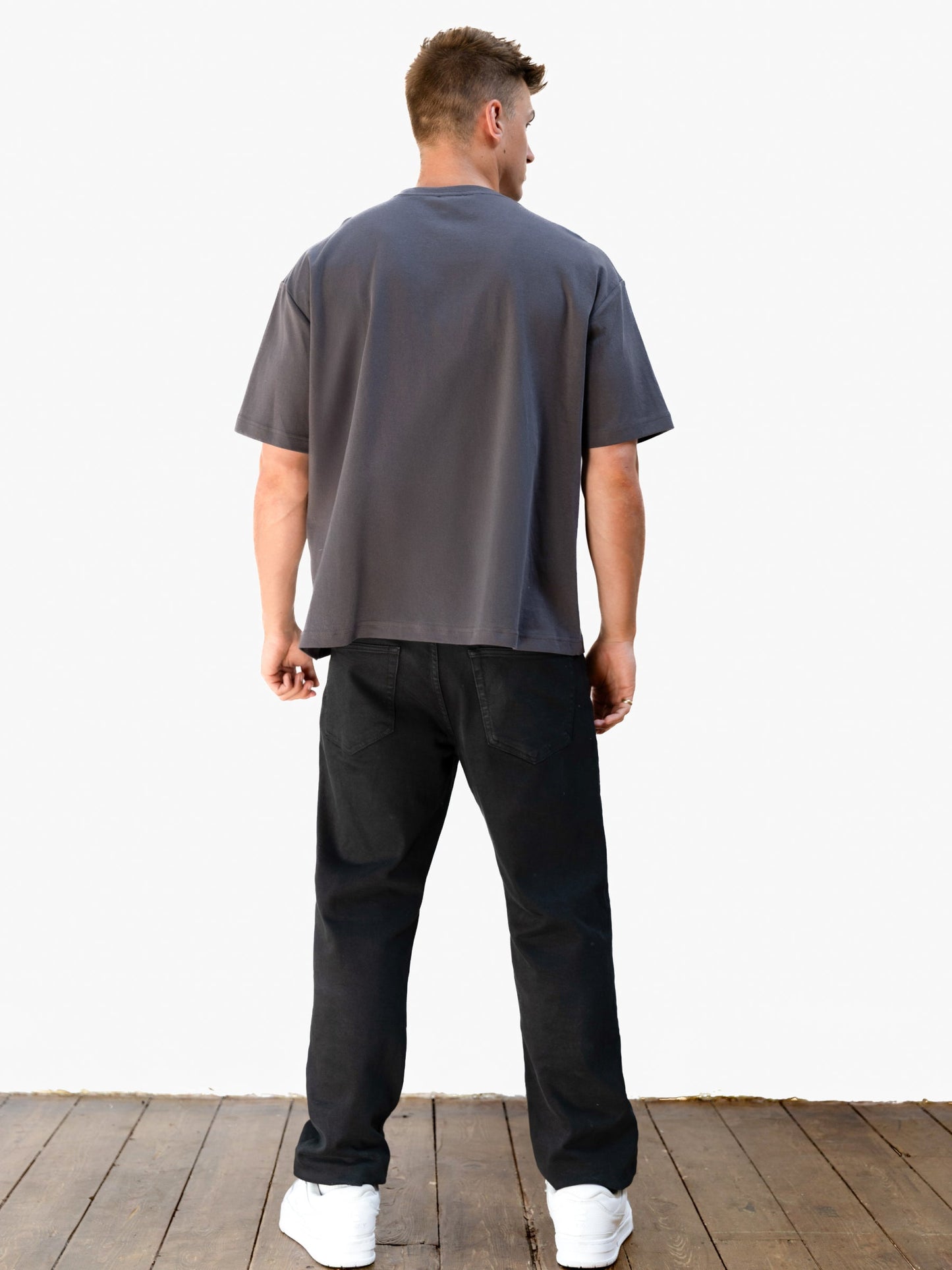 Logo Unfitted T-Shirt - Charcoal