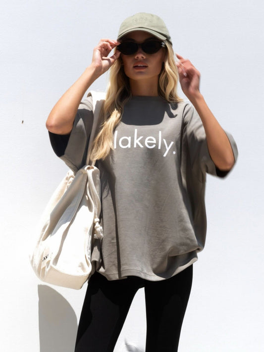 Logo Ultra Oversized T-Shirt - Washed Khaki