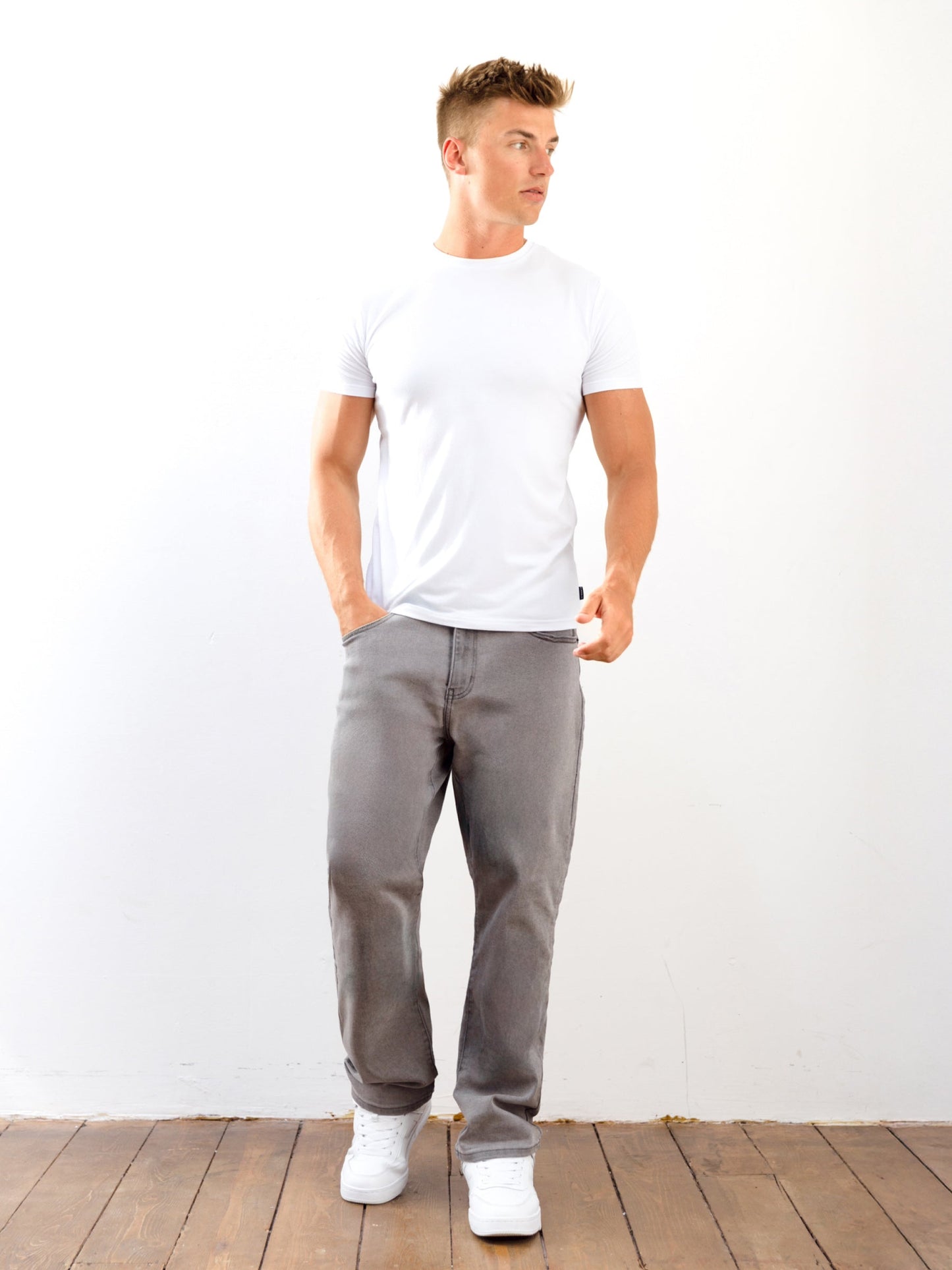 Vol.15 Loose Fitting Jeans - Grey