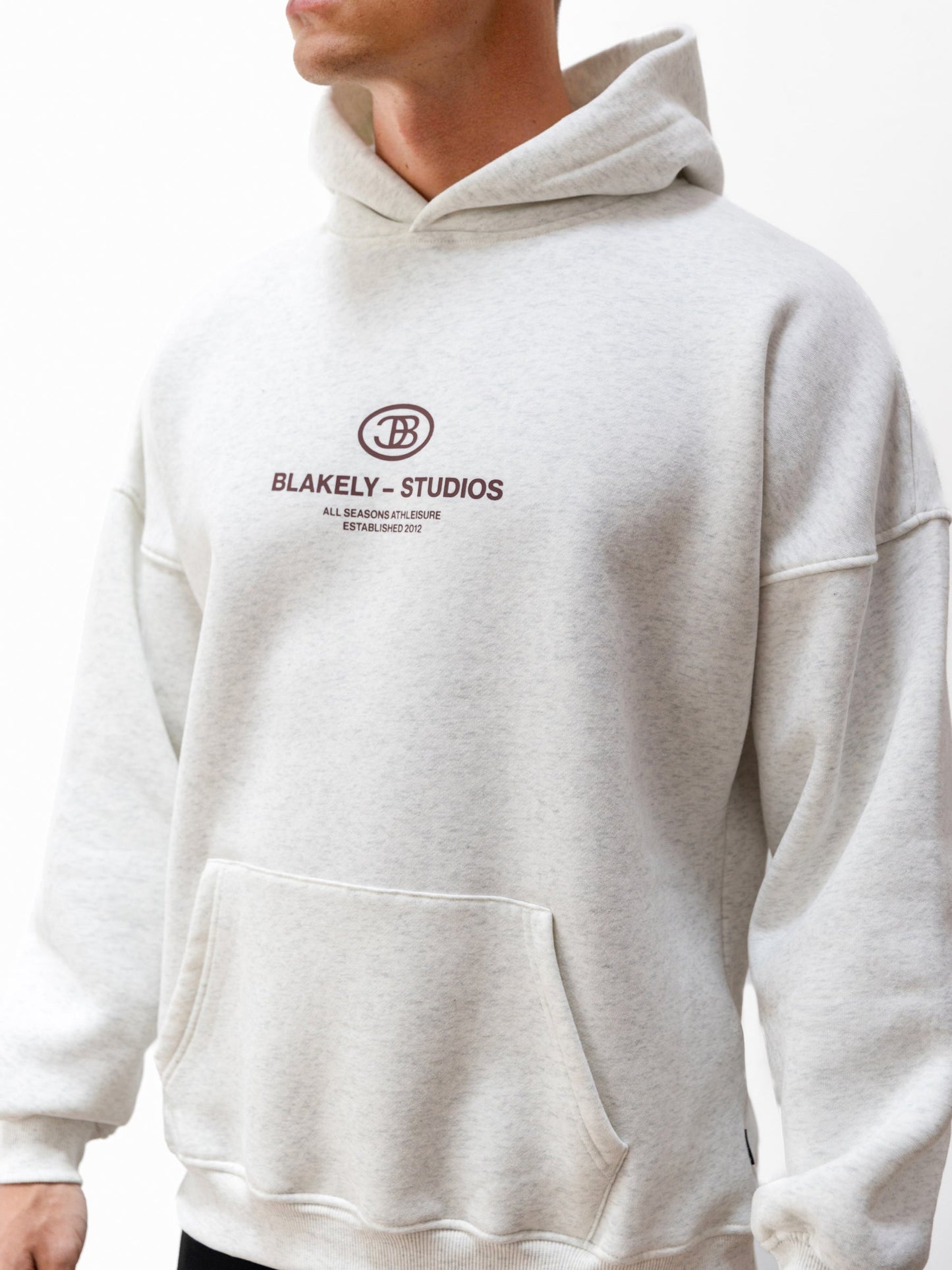Mercer Relaxed Hoodie - Marl White
