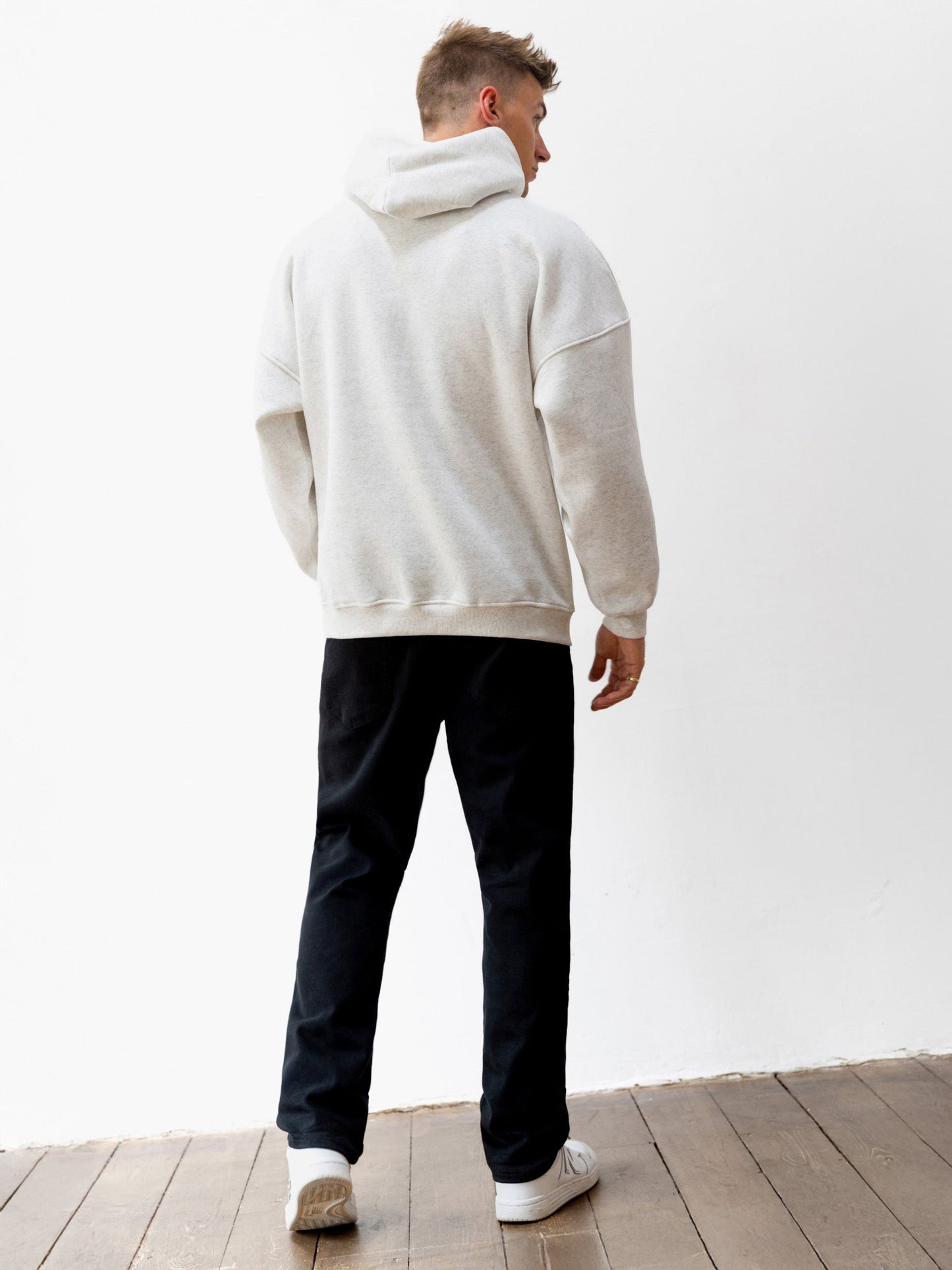 Mercer Relaxed Hoodie - Marl White