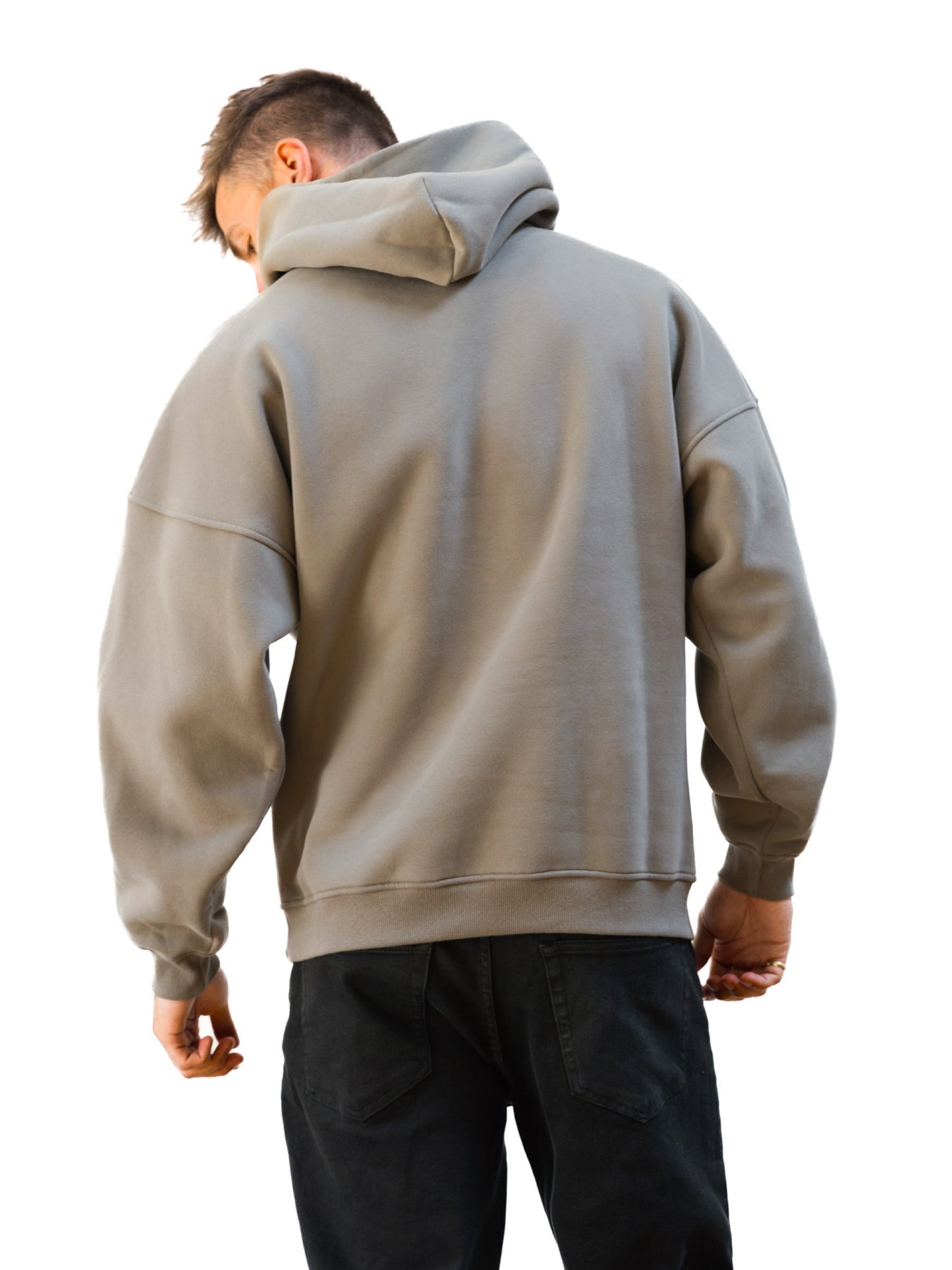 Logo Relaxed Hoodie - Washed Khaki