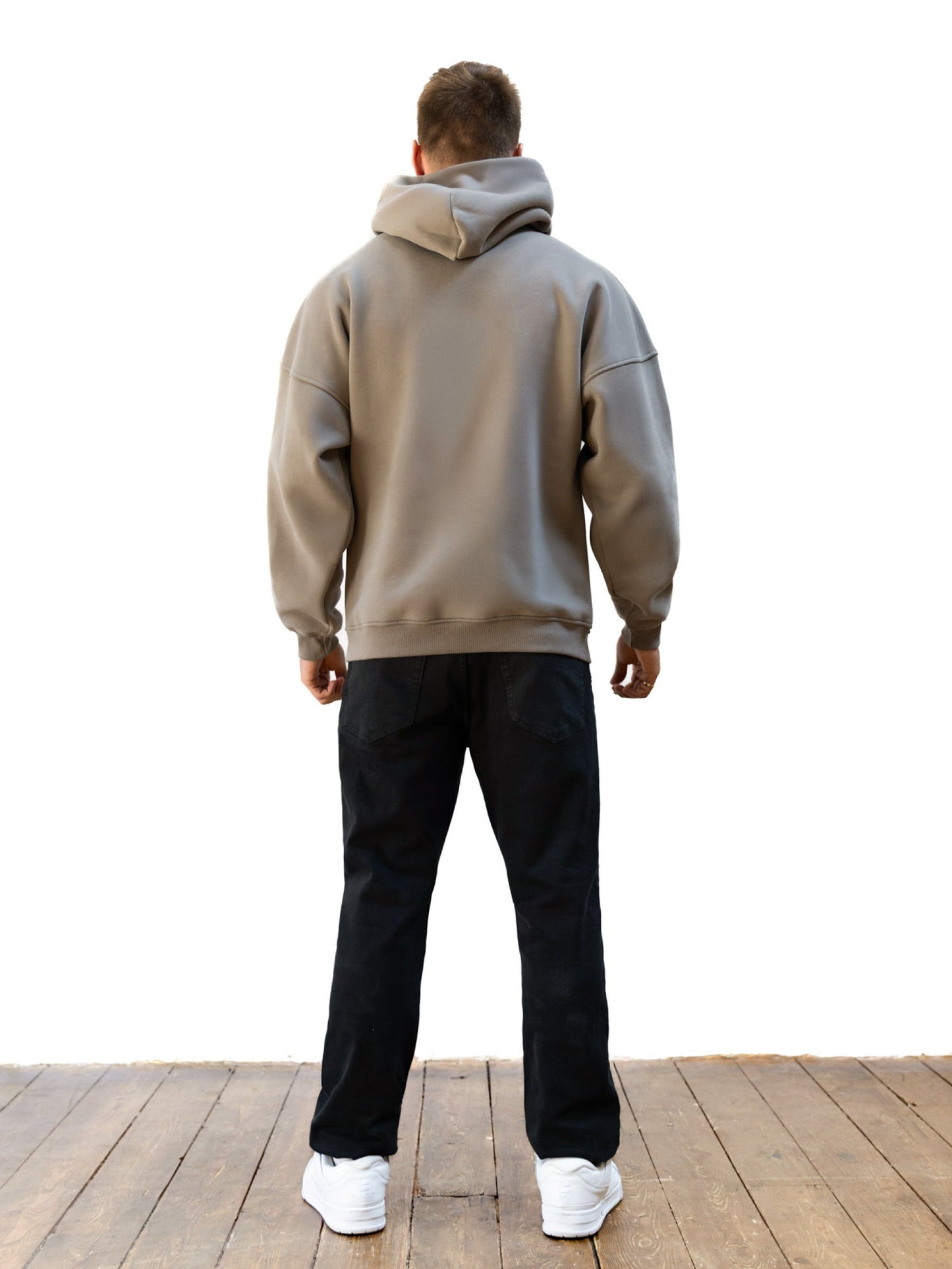 Logo Relaxed Hoodie - Washed Khaki