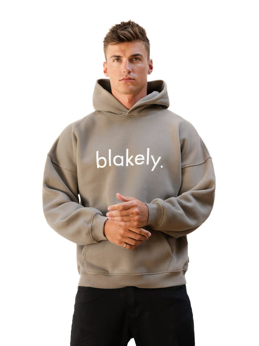 Logo Relaxed Hoodie - Washed Khaki