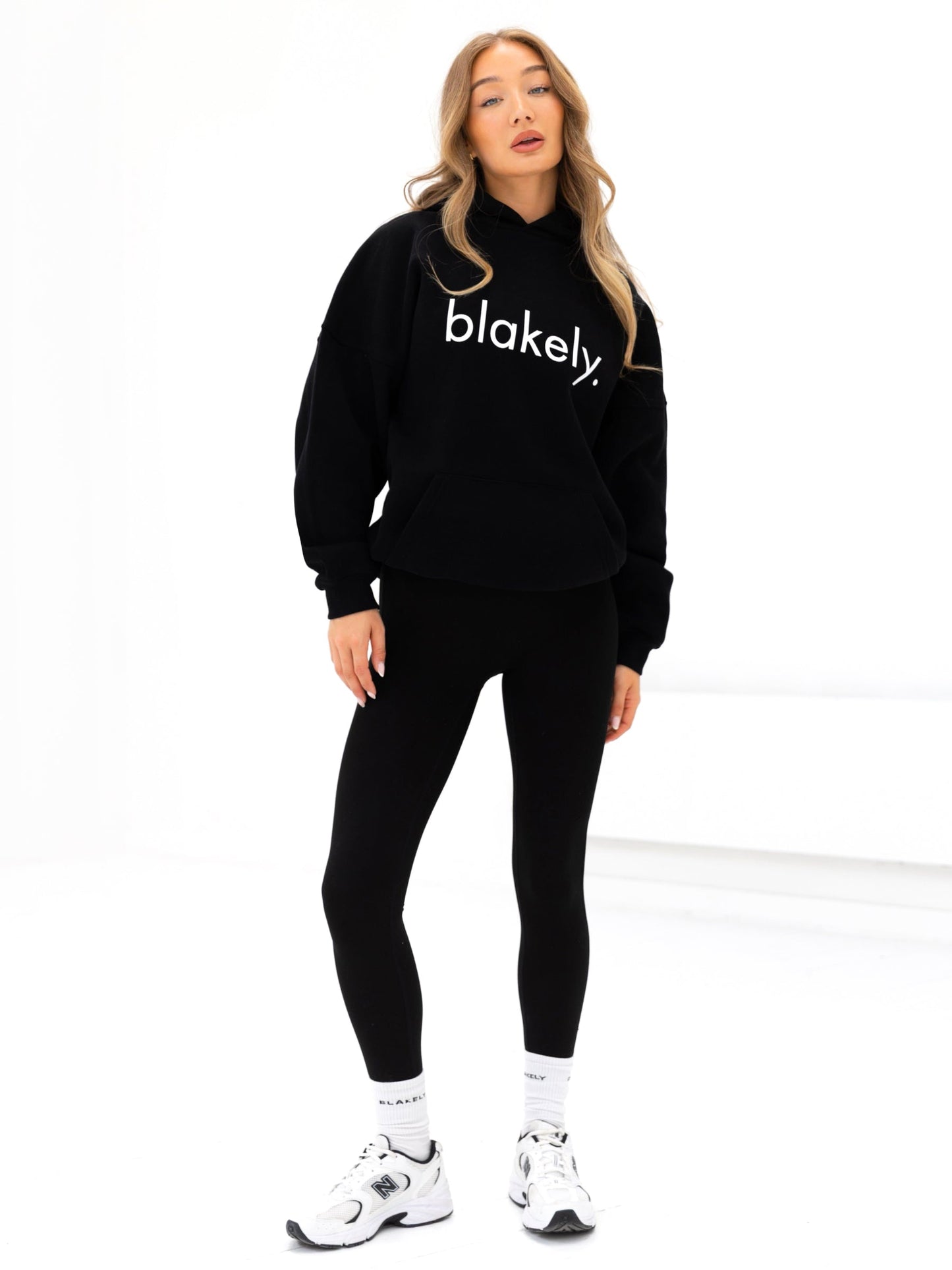 Logo Oversized Hoodie - Black