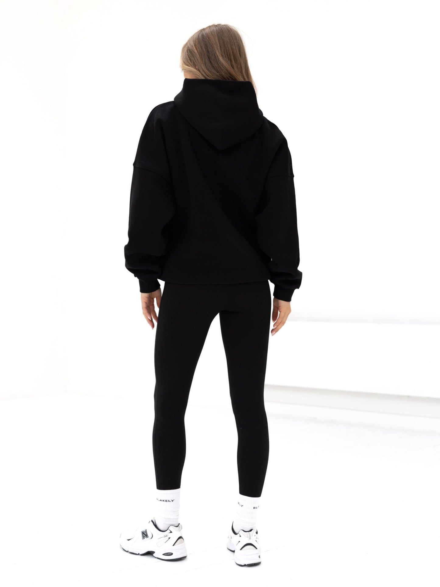 Logo Oversized Hoodie - Black