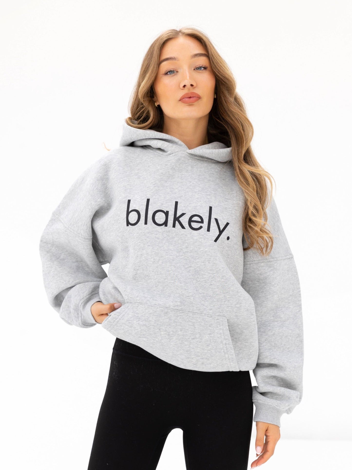 Logo Oversized Hoodie - Marl Grey