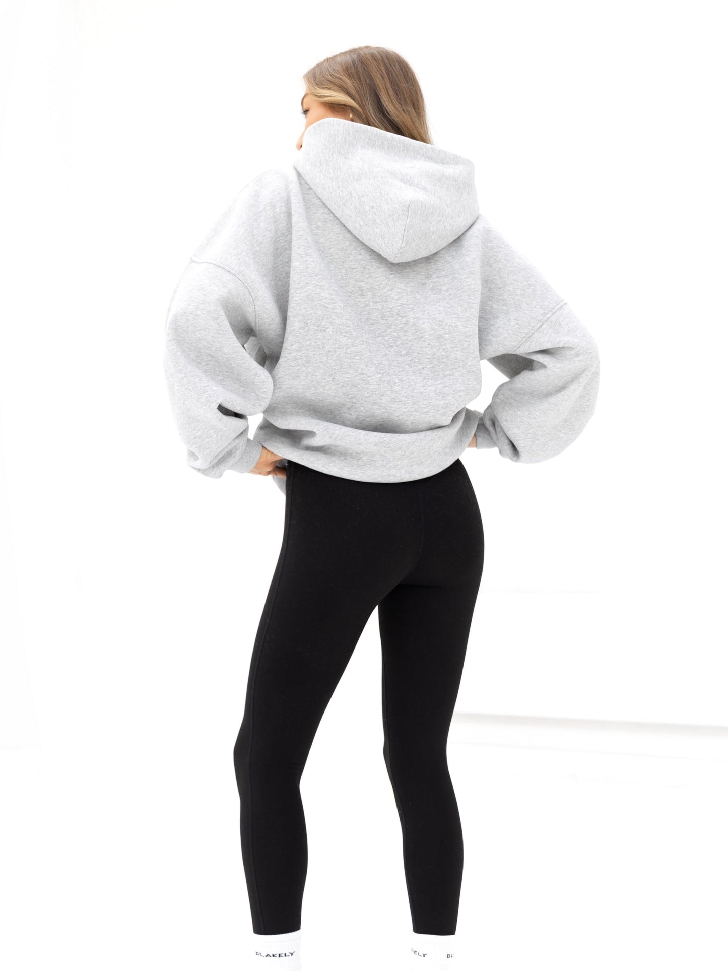 Logo Oversized Hoodie - Marl Grey