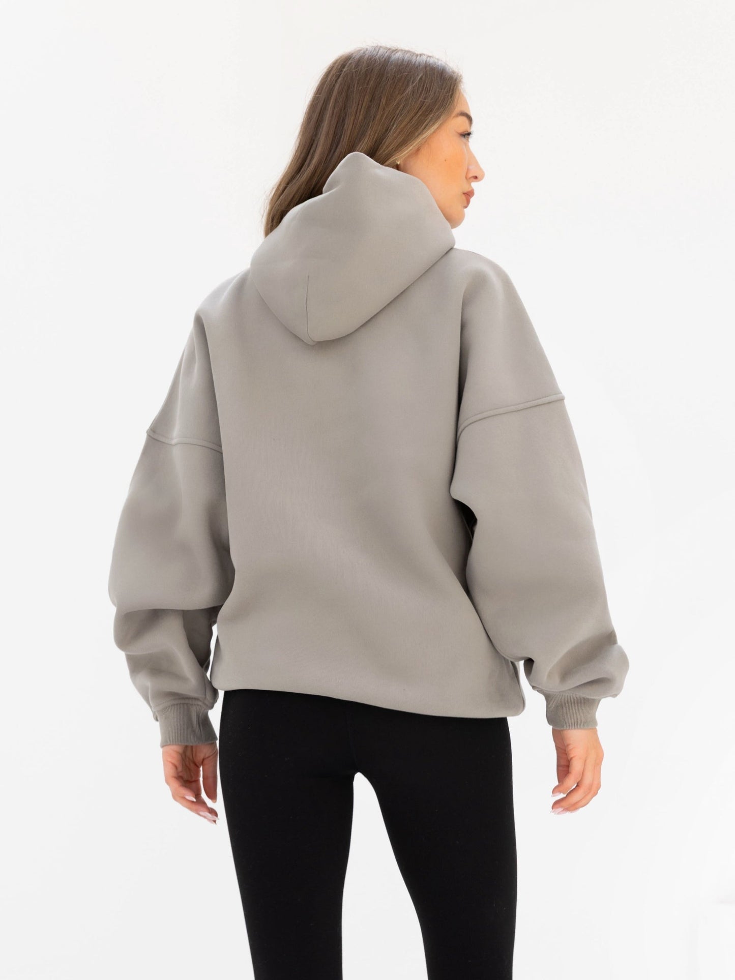 Logo Oversized Hoodie - Washed Khaki