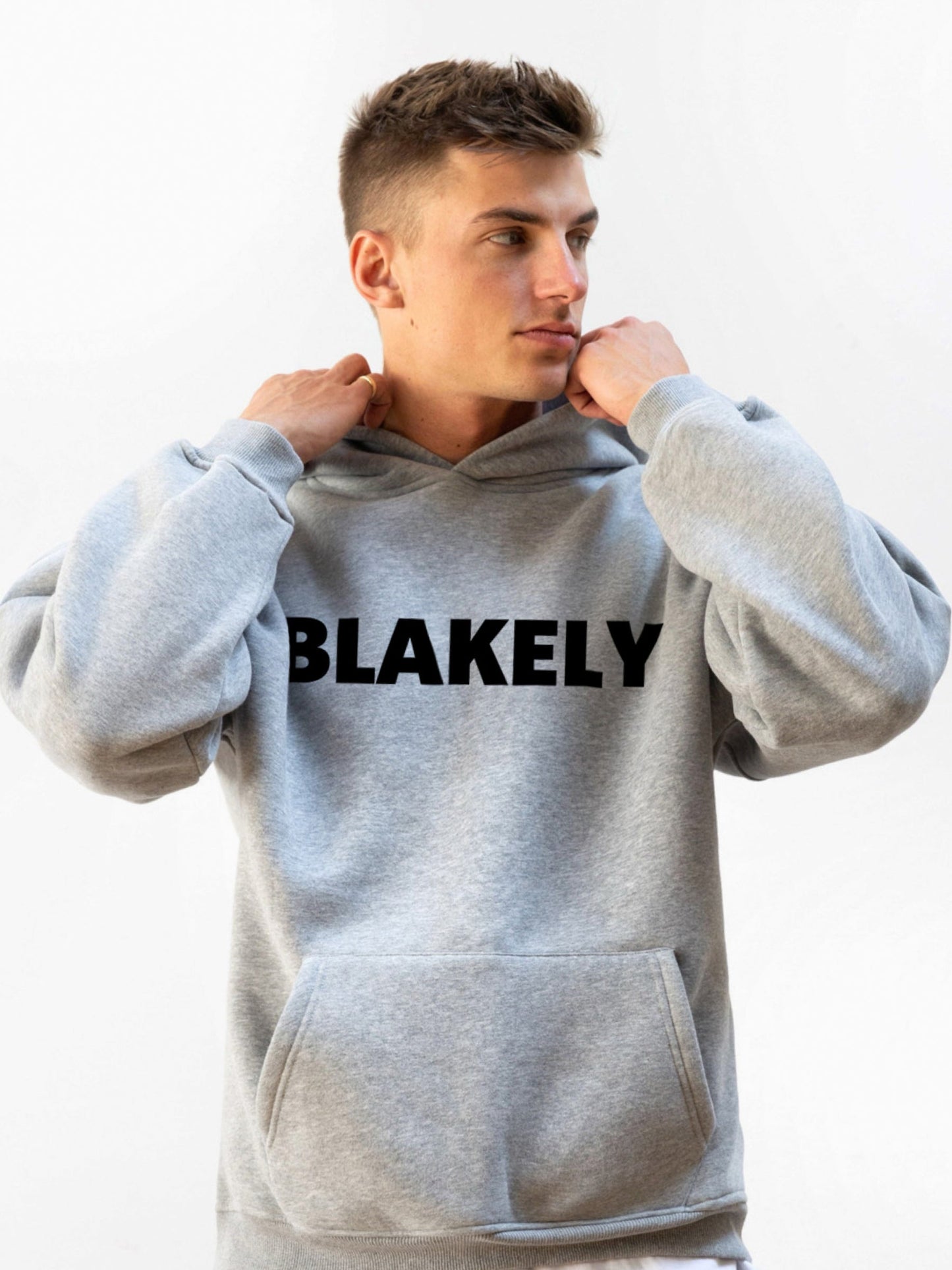 Studio Relaxed Hoodie - Marl Grey