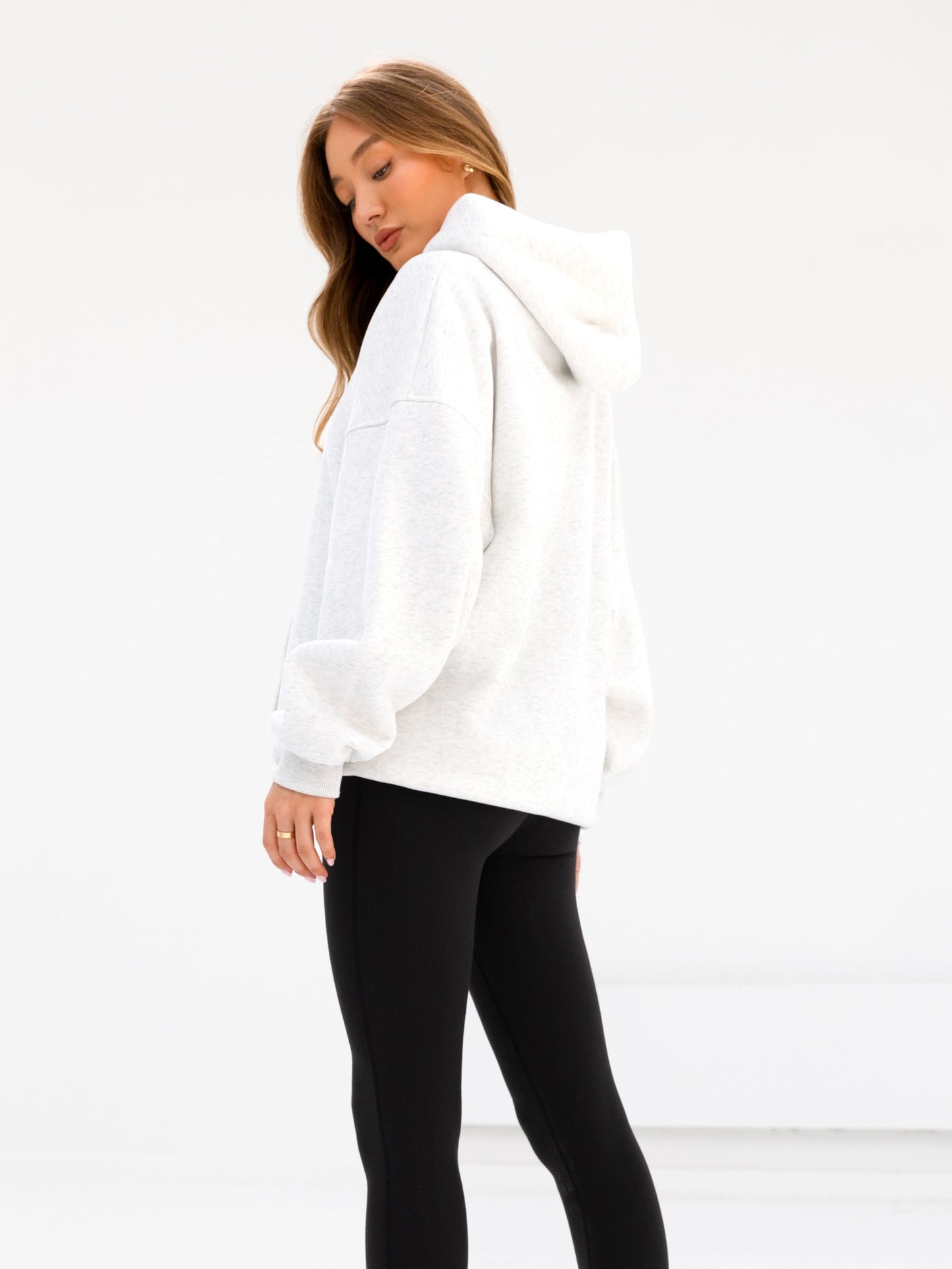 Brooklyn 610 Oversized Hoodie - Marl White