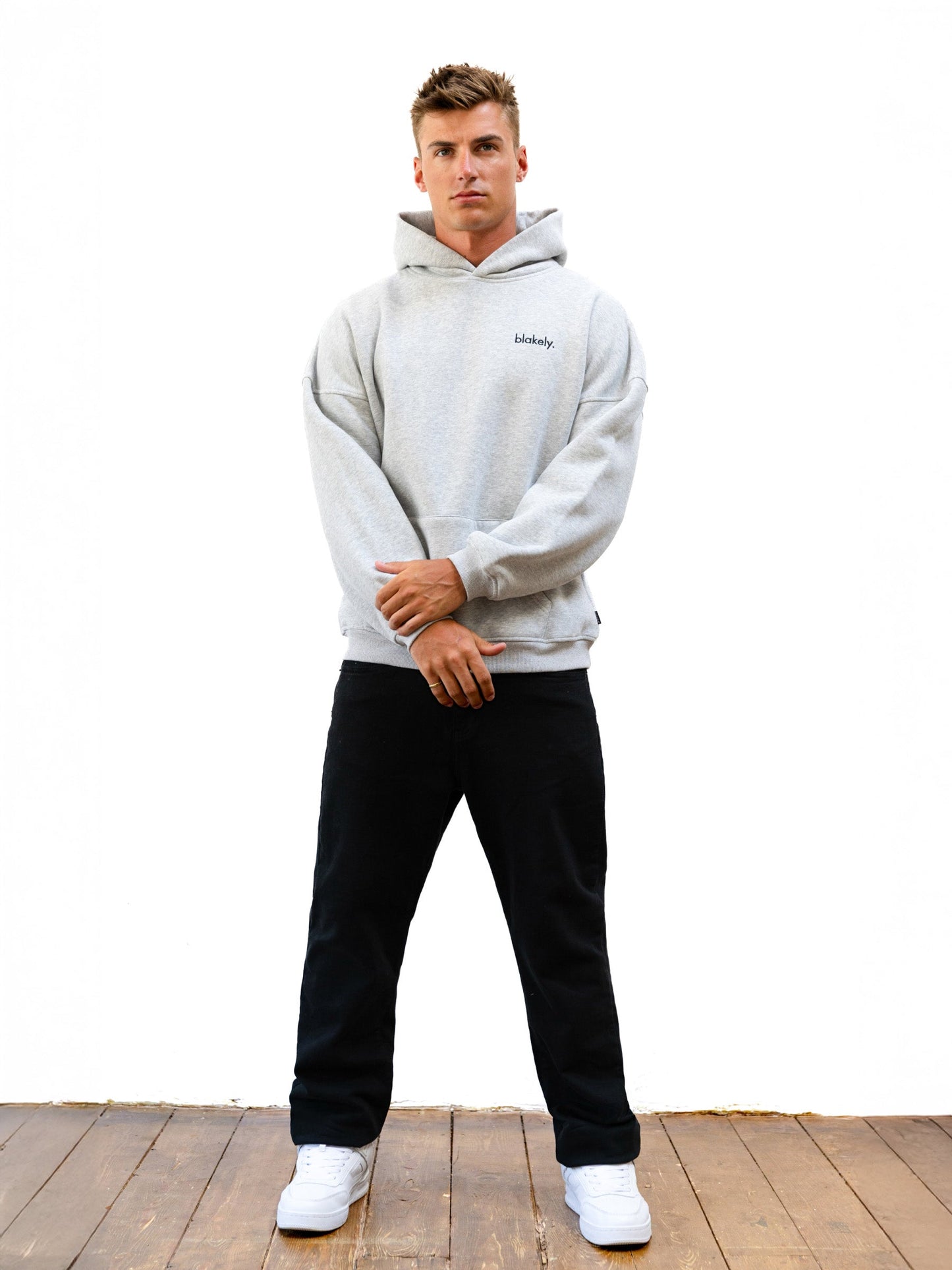 Sami Relaxed Hoodie - Marl Grey