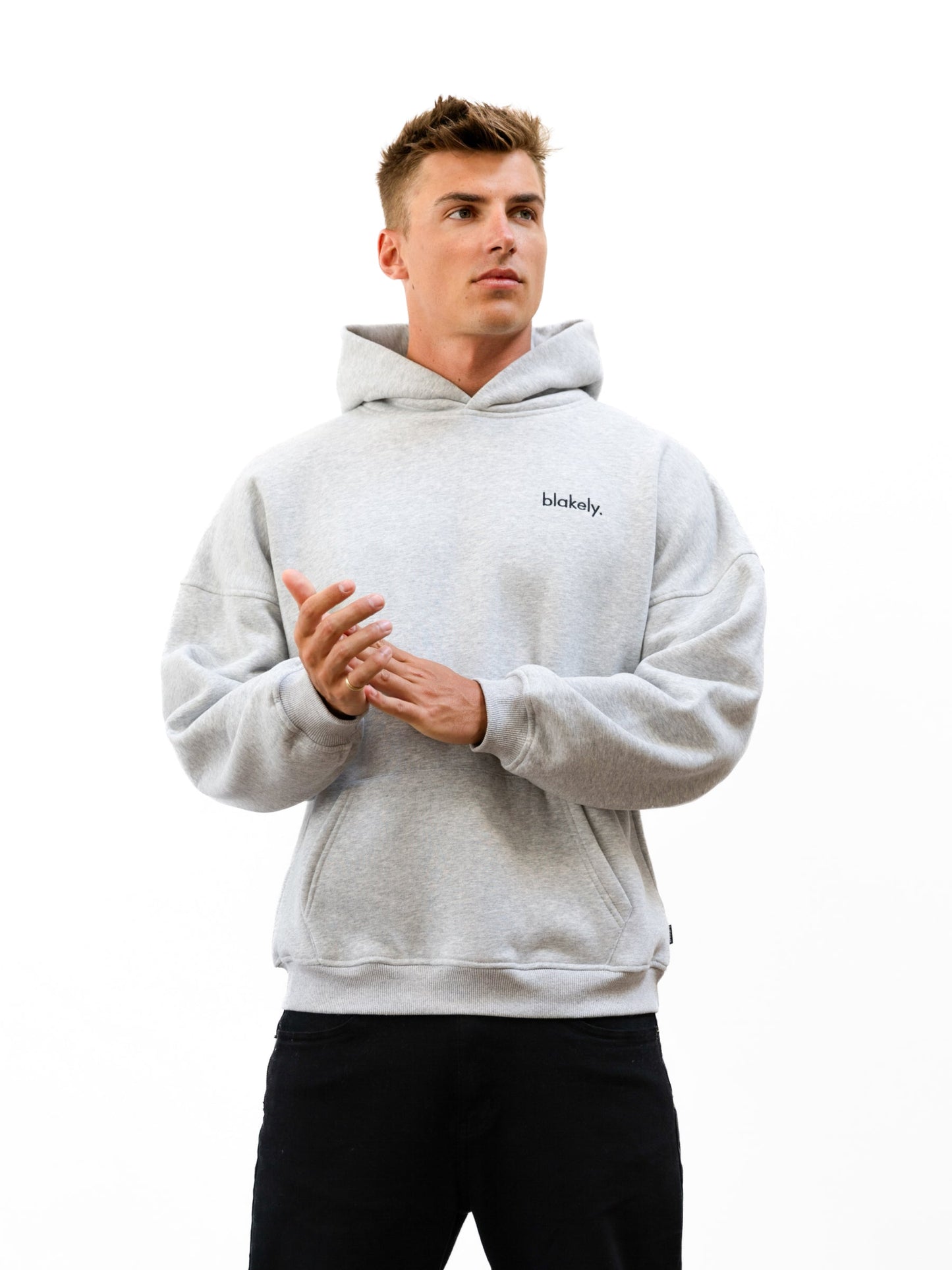 Sami Relaxed Hoodie - Marl Grey