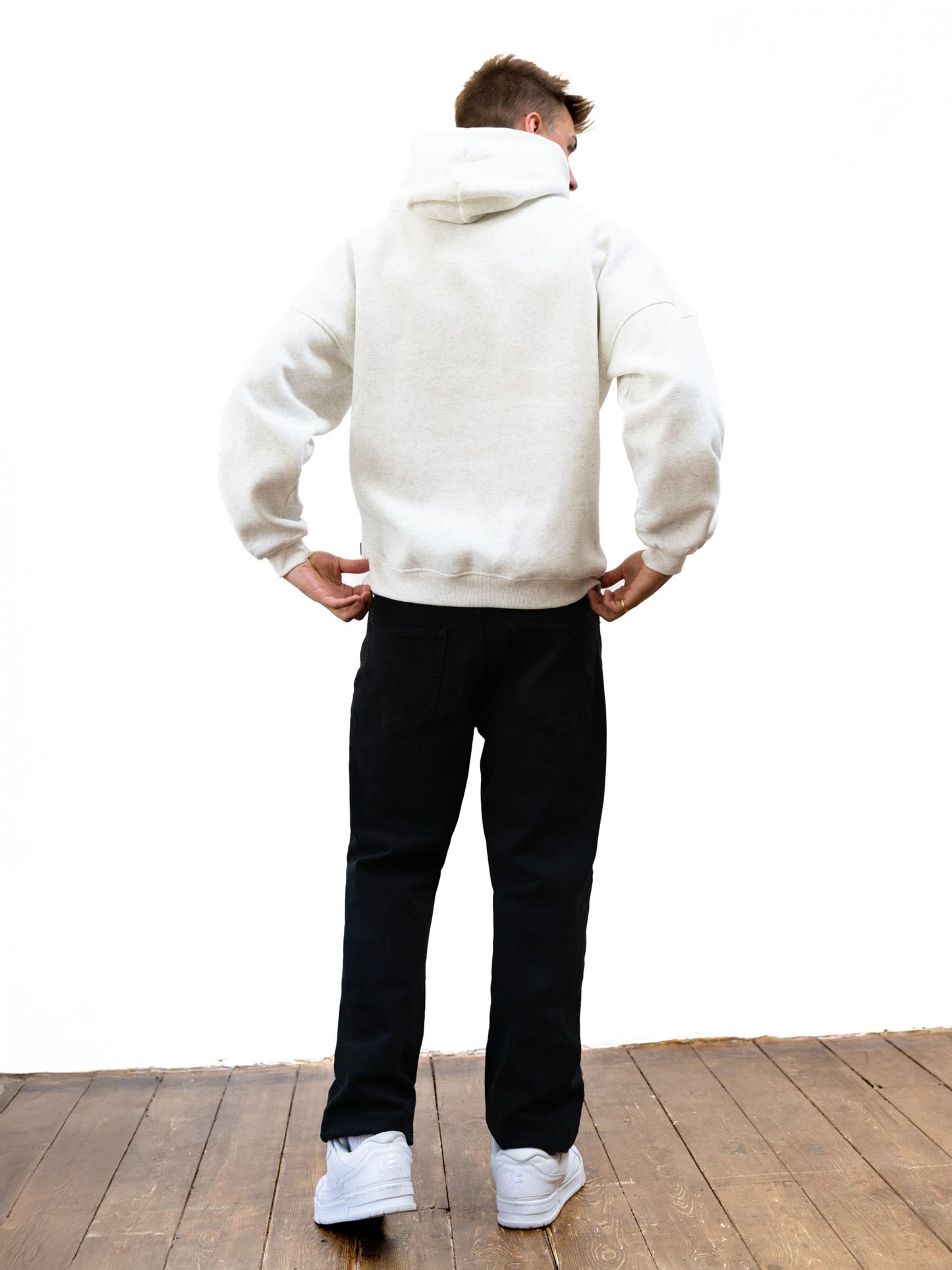 Sami Relaxed Hoodie - Marl White