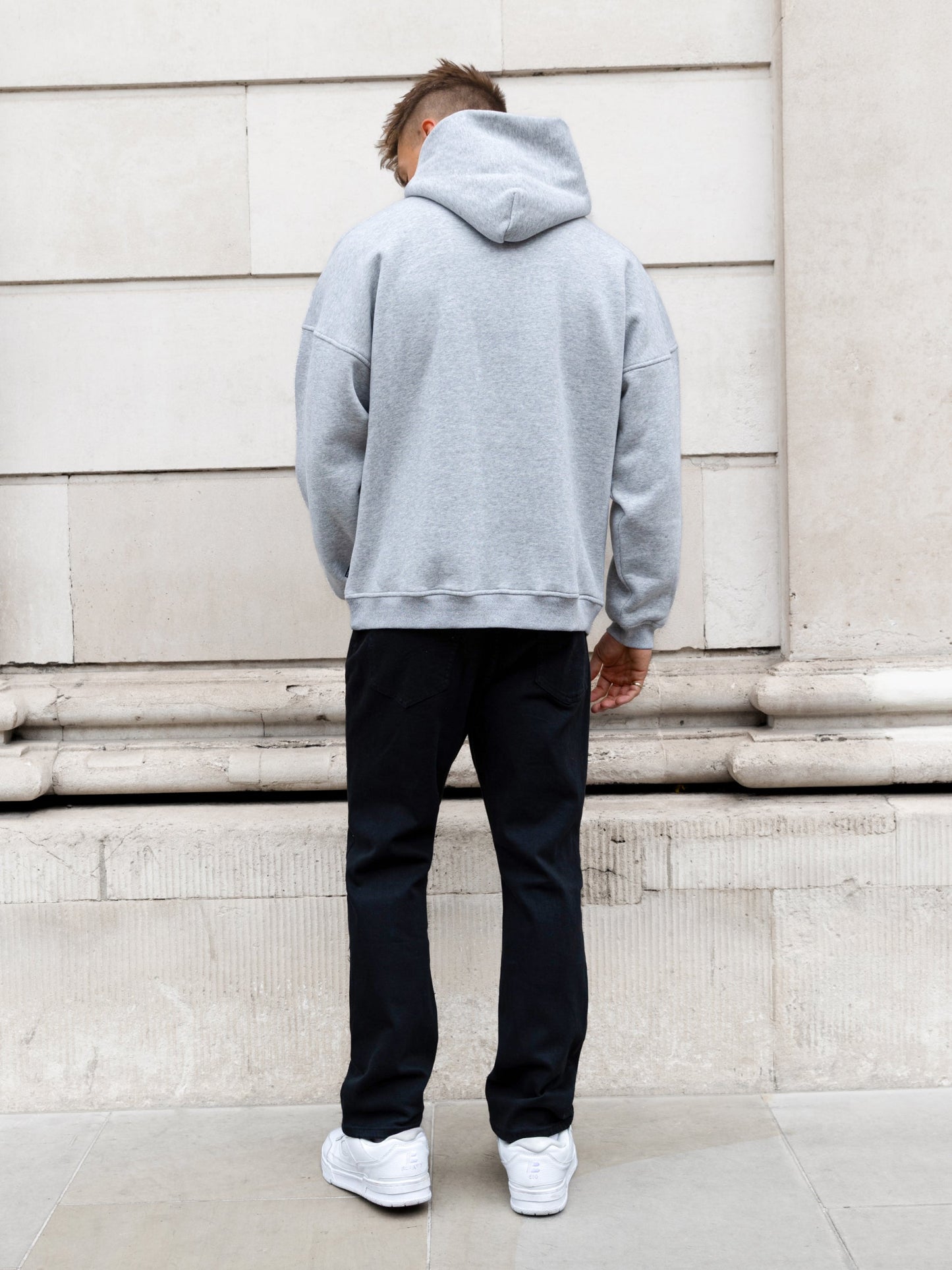 Austin Relaxed Hoodie - Marl Grey