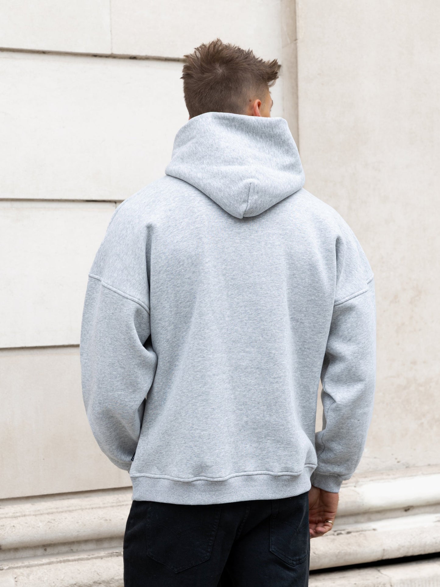 Austin Relaxed Hoodie - Marl Grey