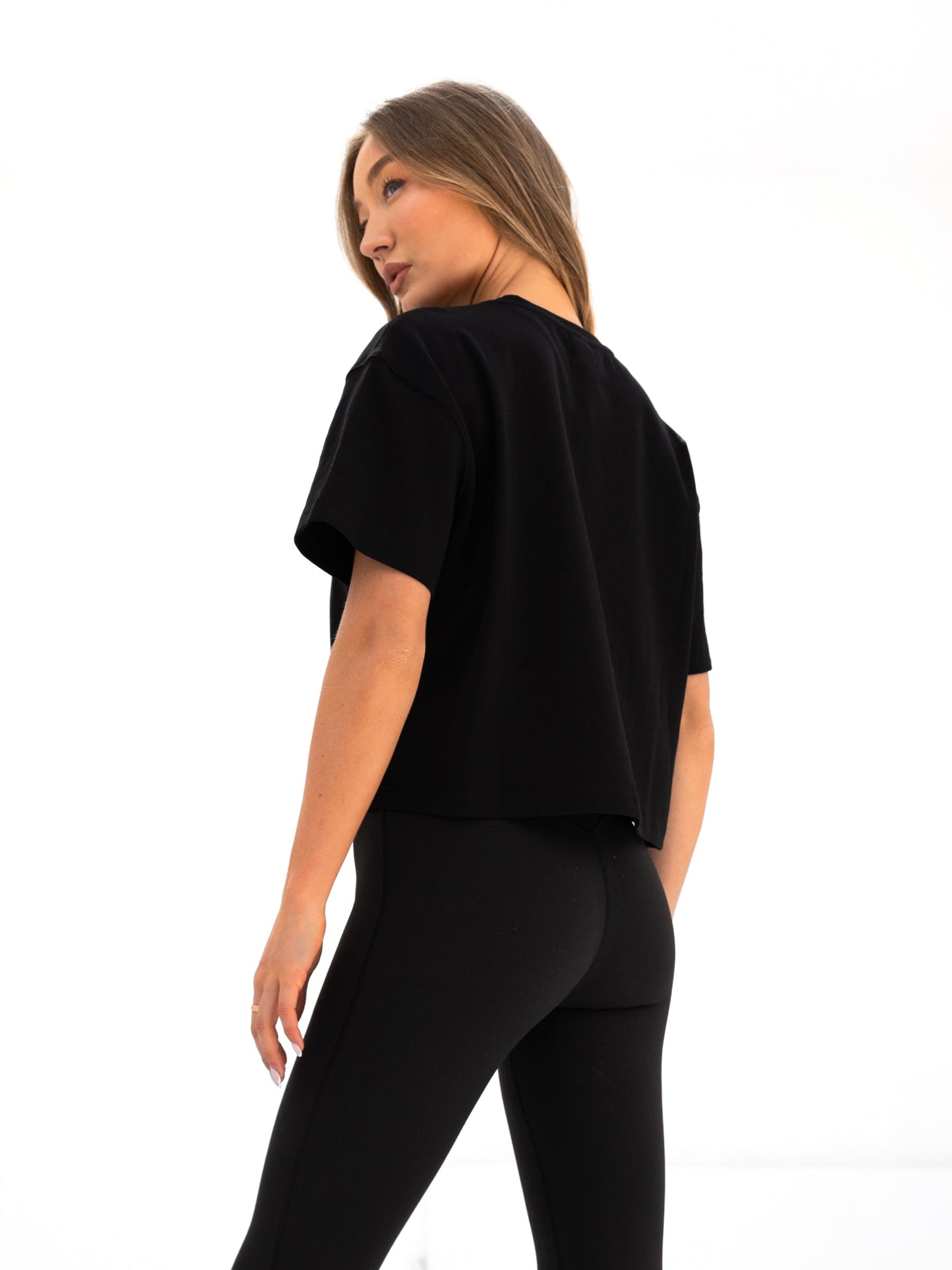 Melrose Cropped T-Shirt - Black