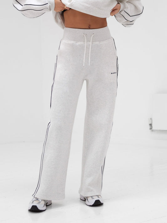 Apex Wide Leg Sweatpants - Marl White