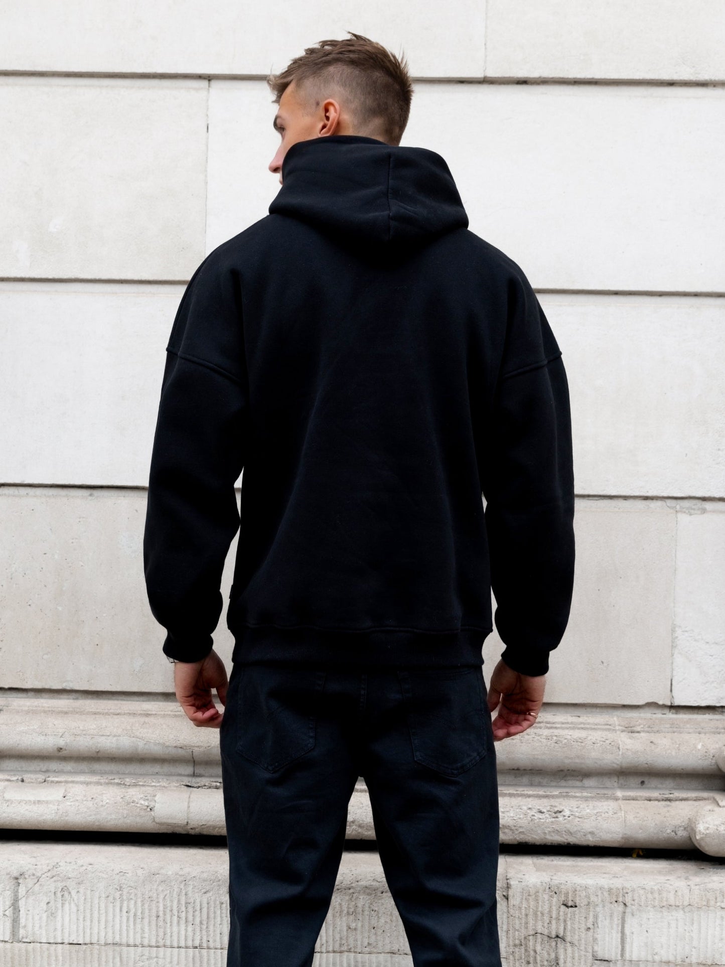 Rhys Relaxed Hoodie - Black