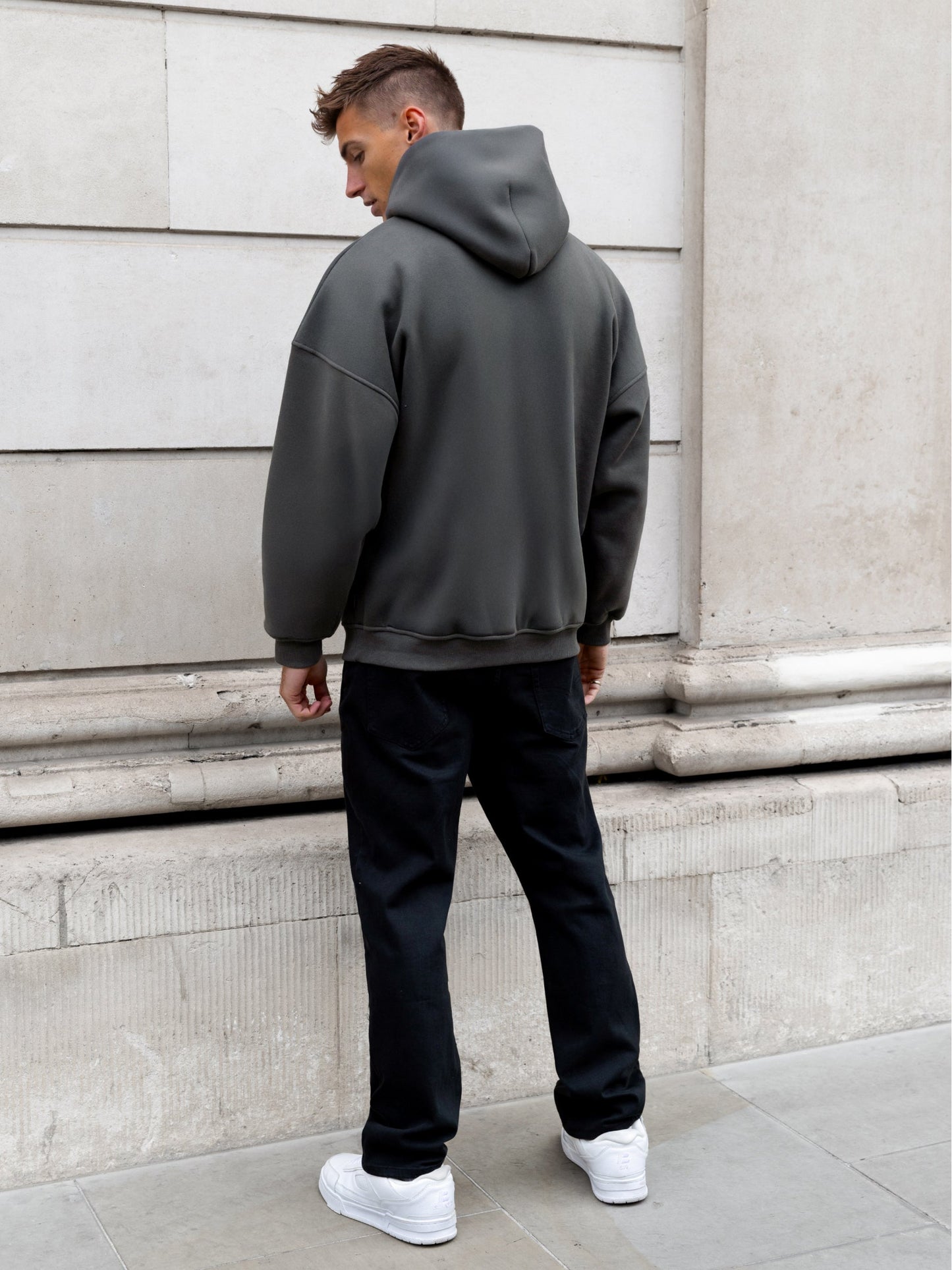 Rhys Relaxed Hoodie - Khaki Grey